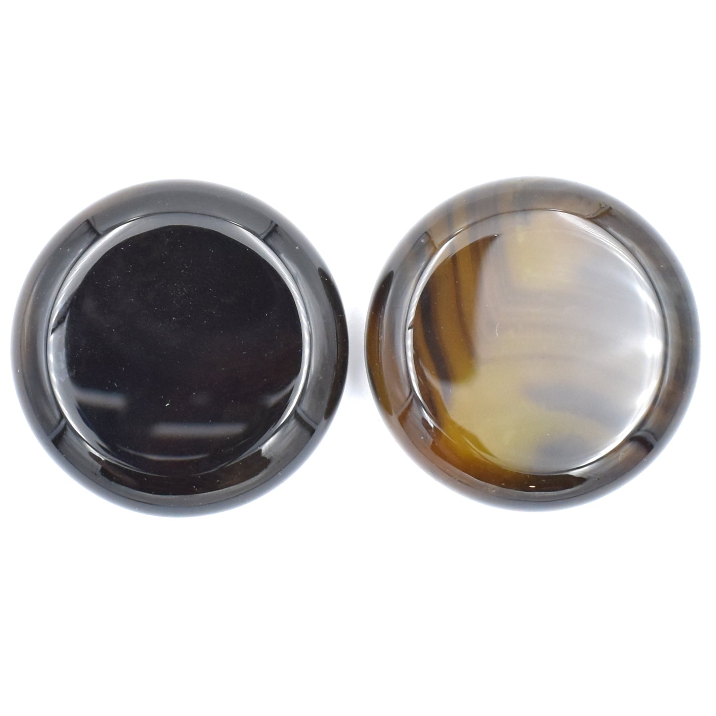 Dark Natural Agate Palm Stone