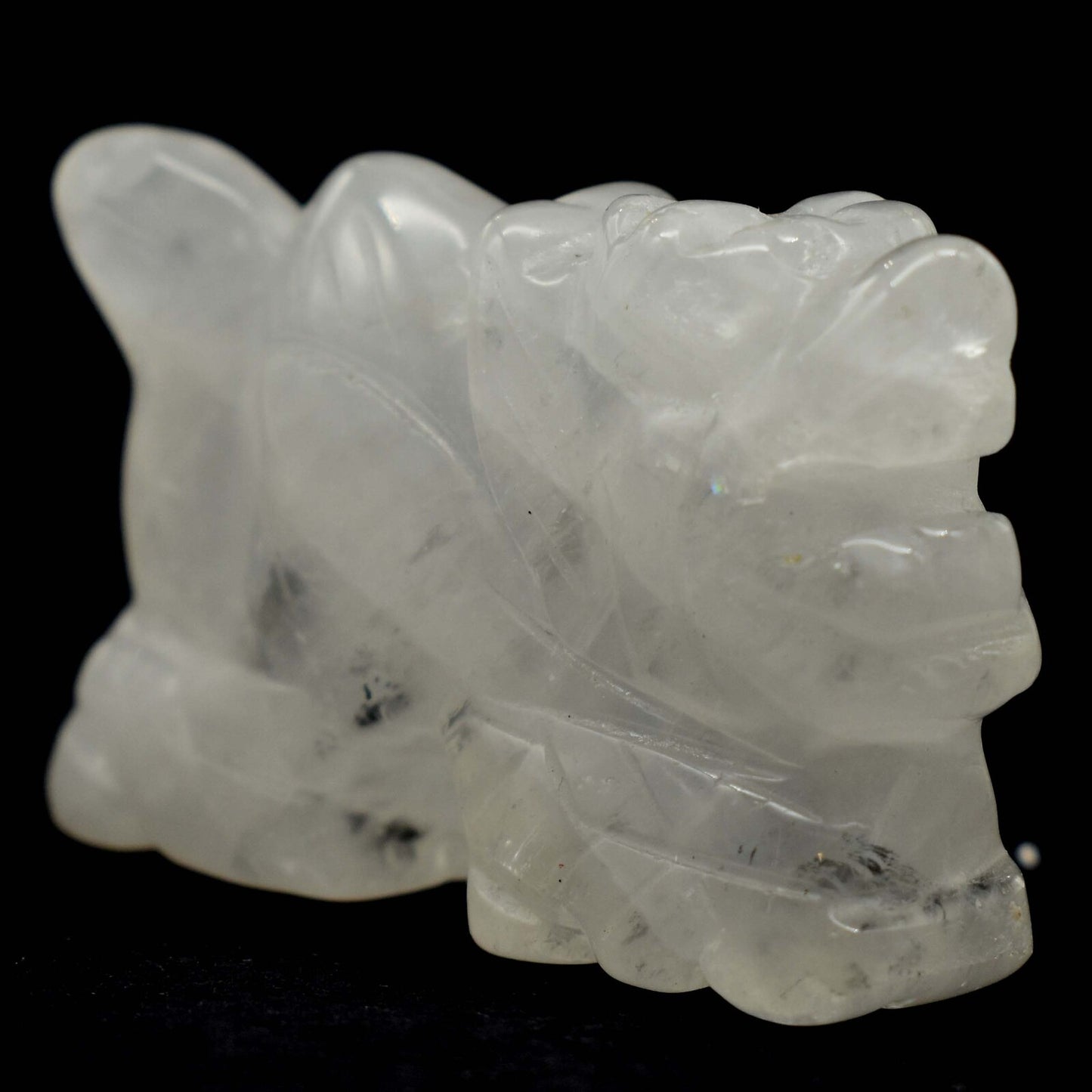 Clear Quartz Dragon Carving