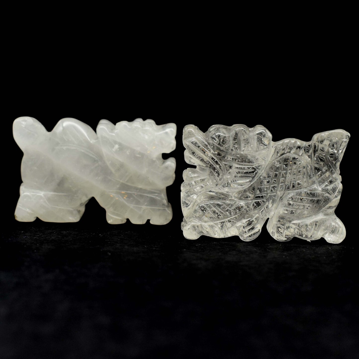 Clear Quartz Dragon Carving