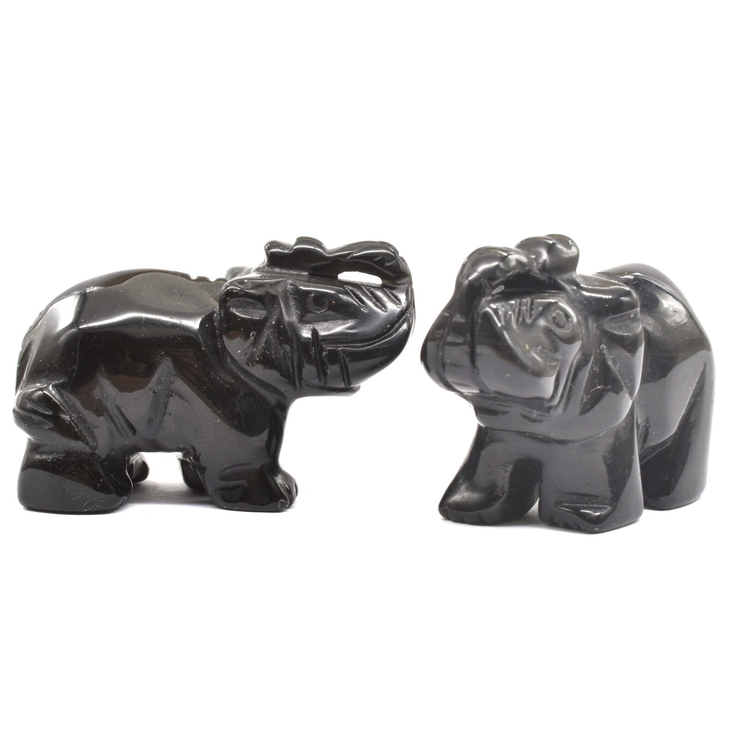 Black Obsidian Elephant Carving