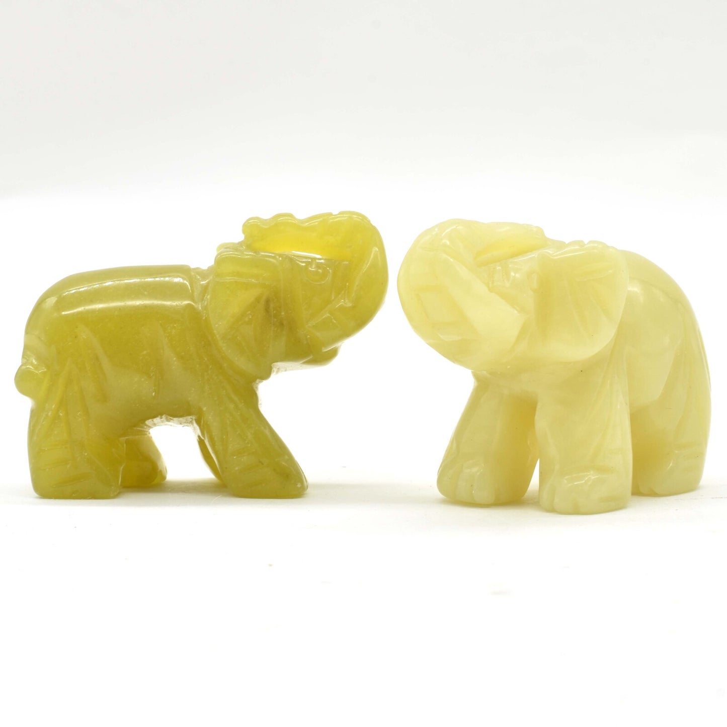 Green Jade Elephant Carving
