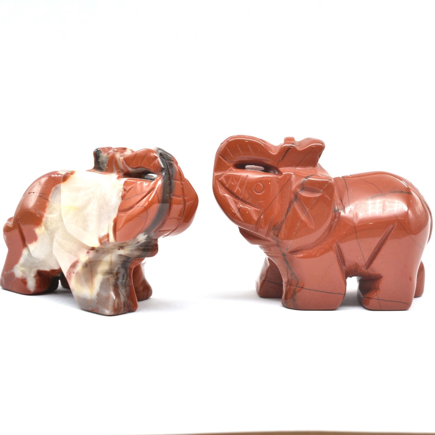 Breciated Jasper Elephant Carving