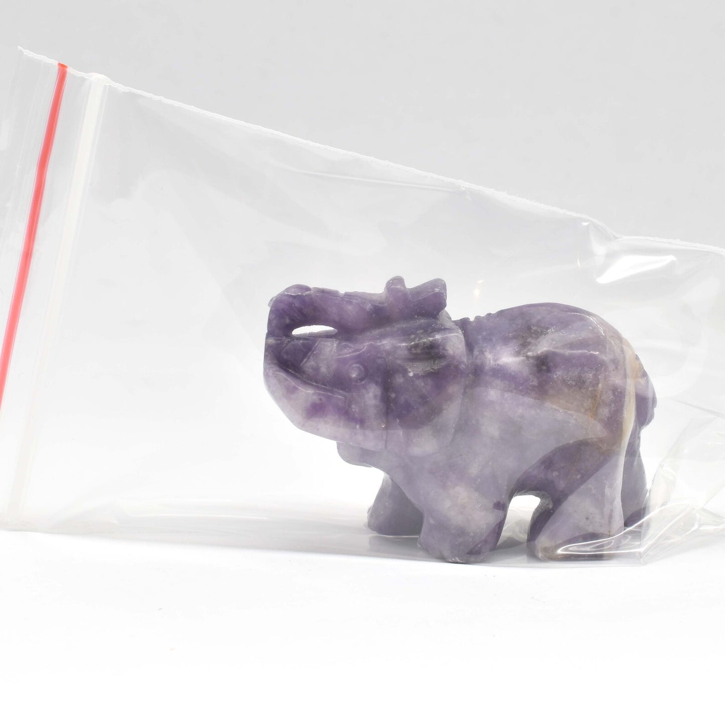 Purple Lepidolite Elephant Carving