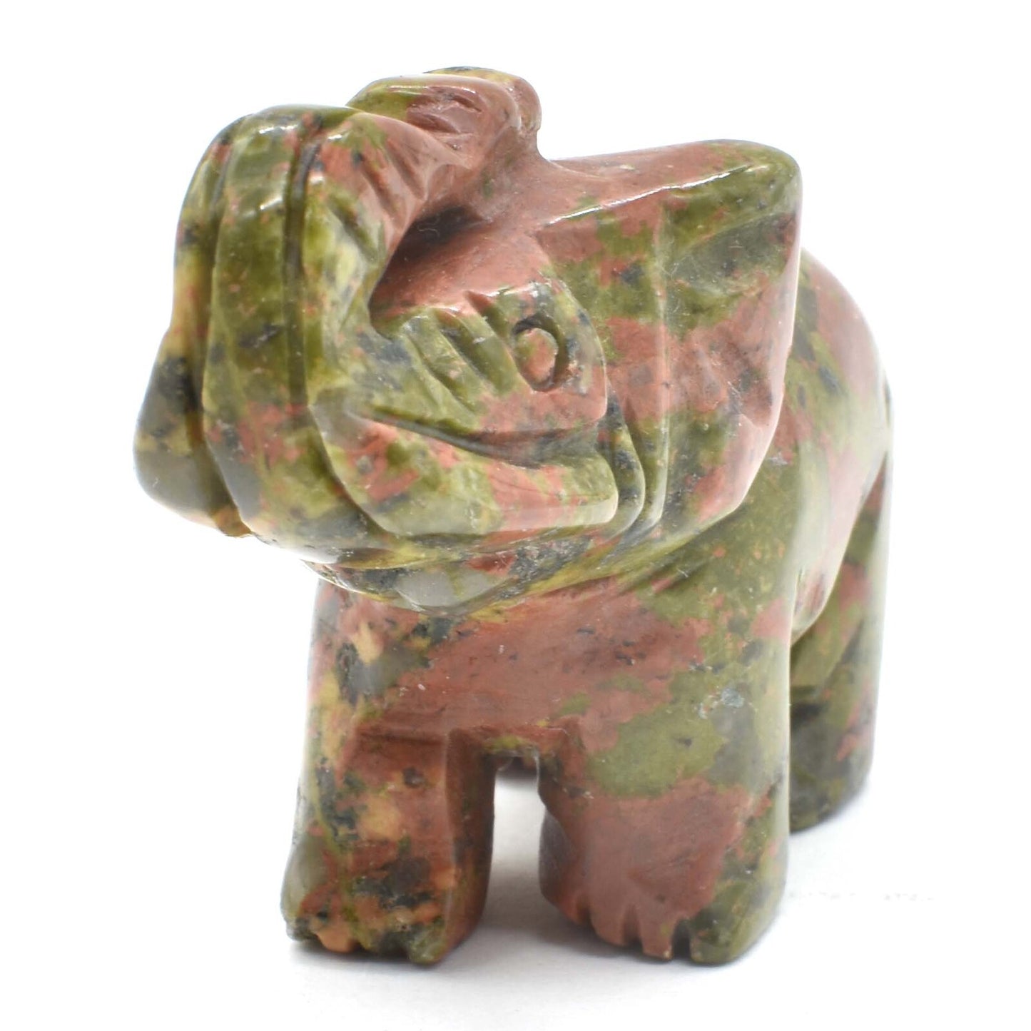 Unakite Elephant Carving