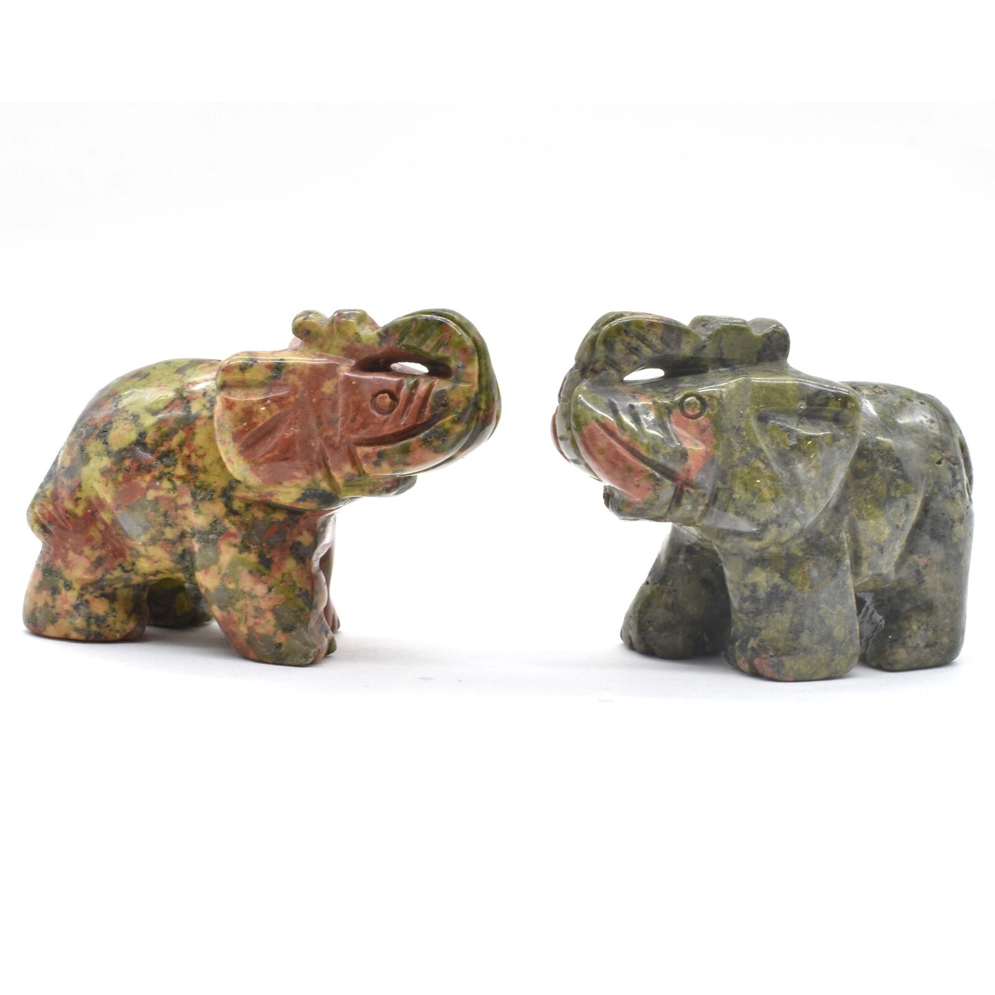 Unakite Elephant Carving