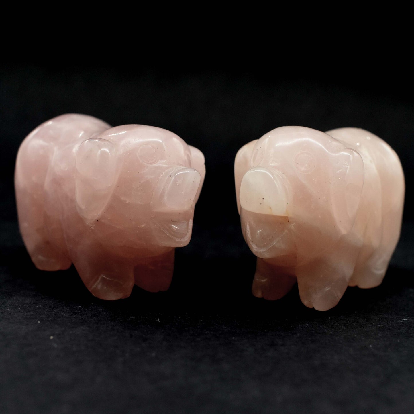Rose Quartz Pig Carving