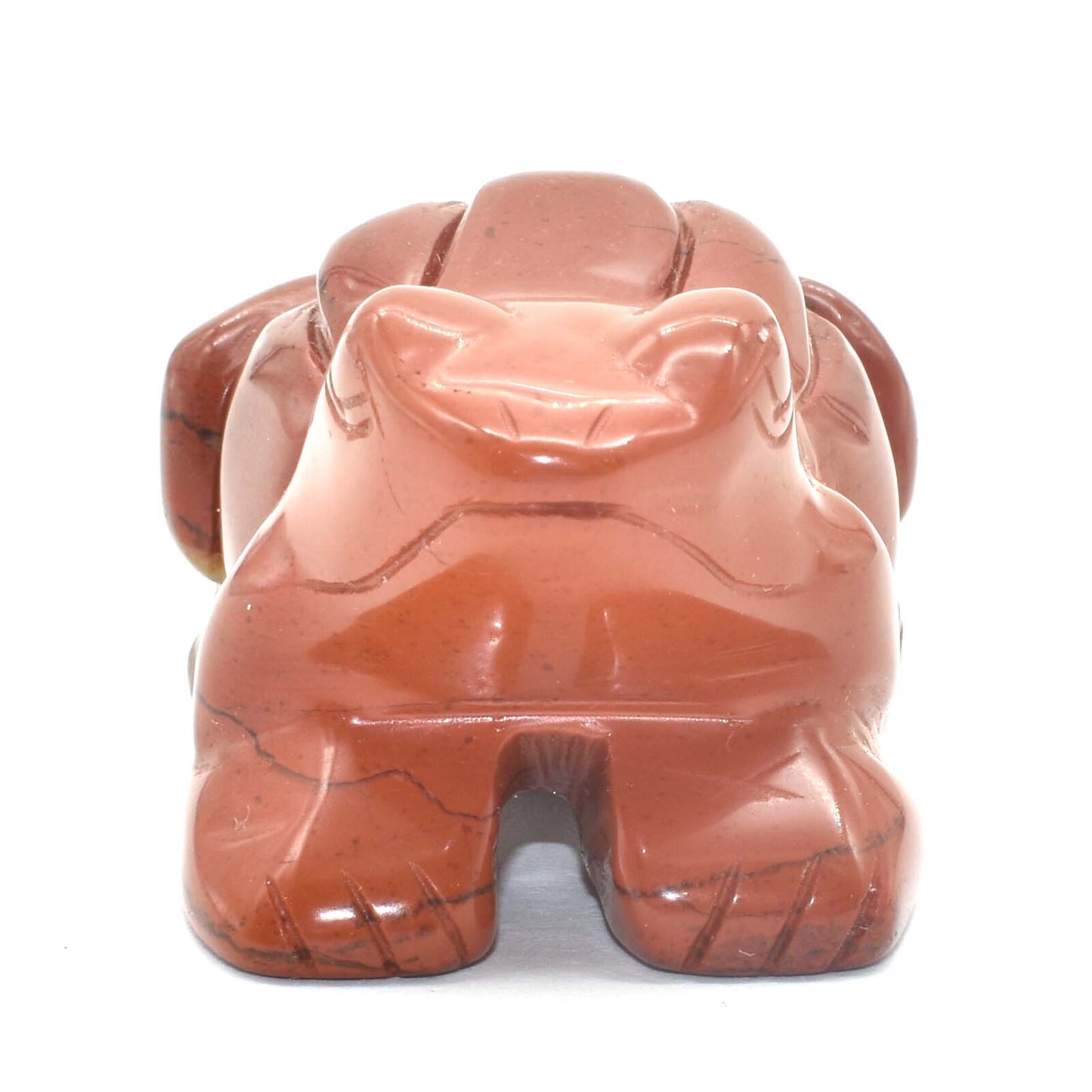 Red Jasper Frog Carving