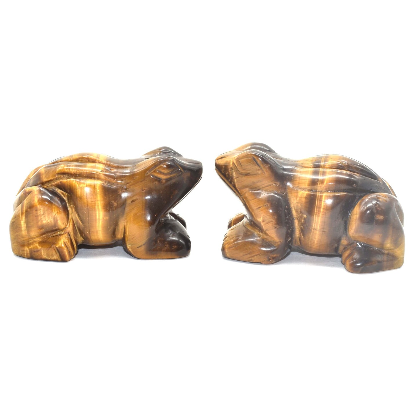 Tigers Eye Frog Carving
