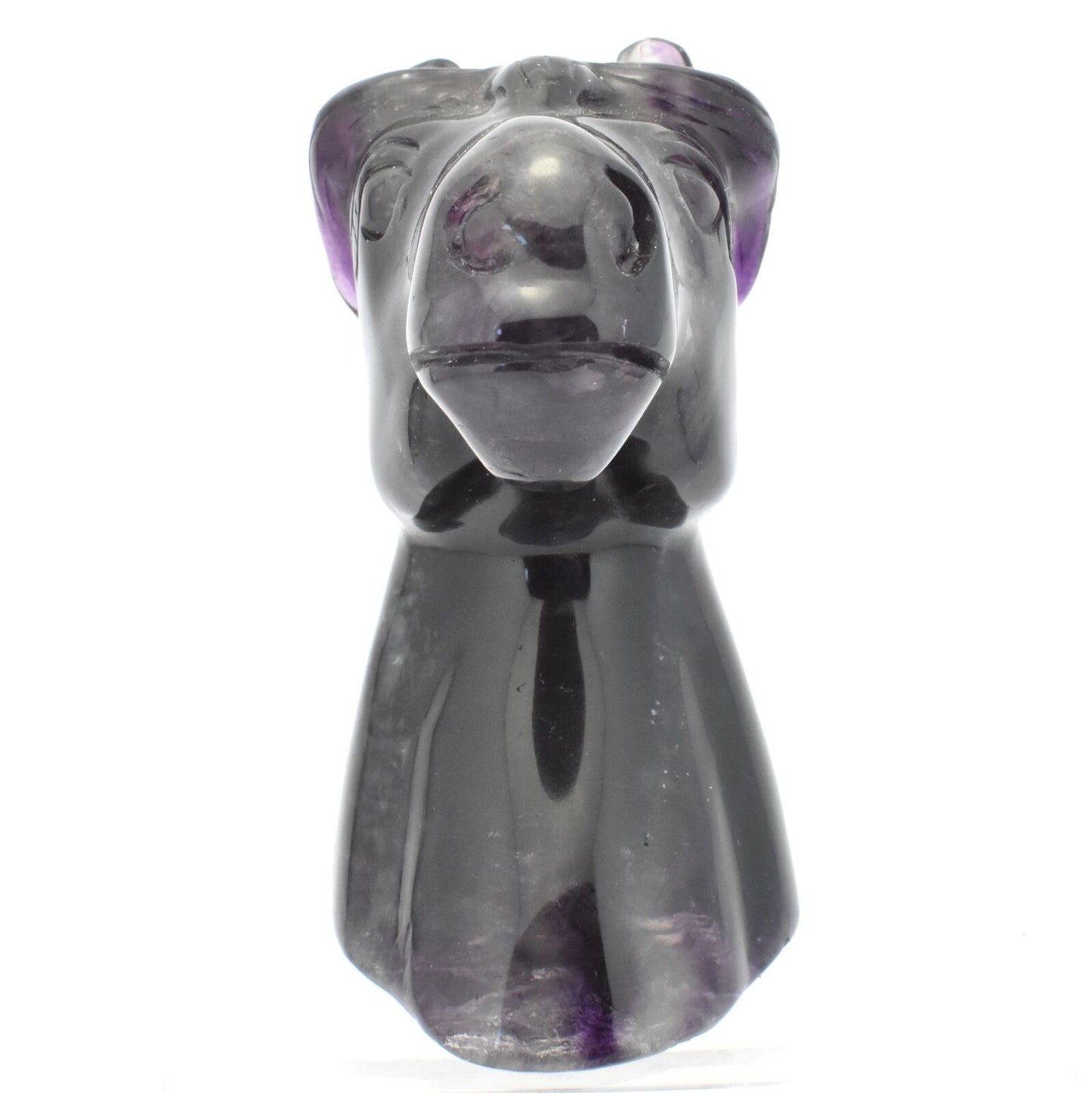 Purple Fluorite Horse Head Carving