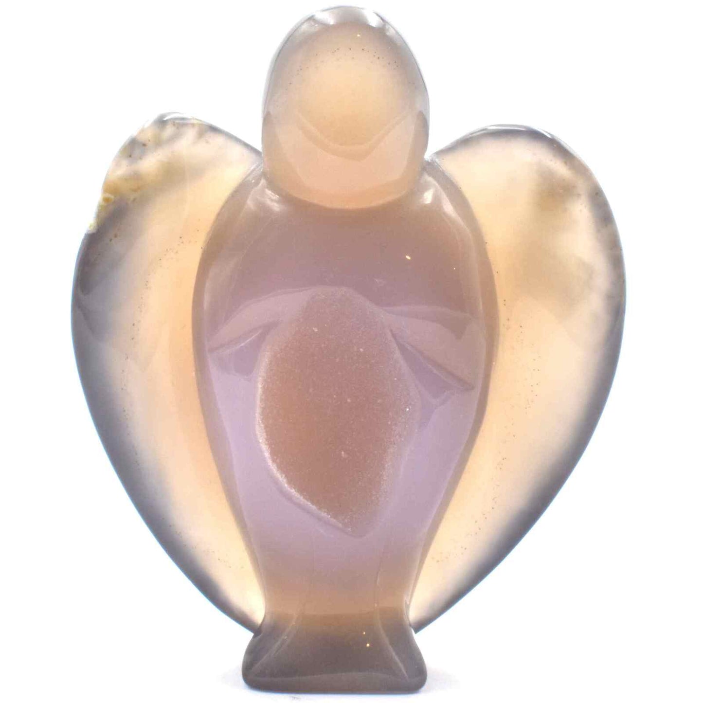 Agate Geode Angel Carving