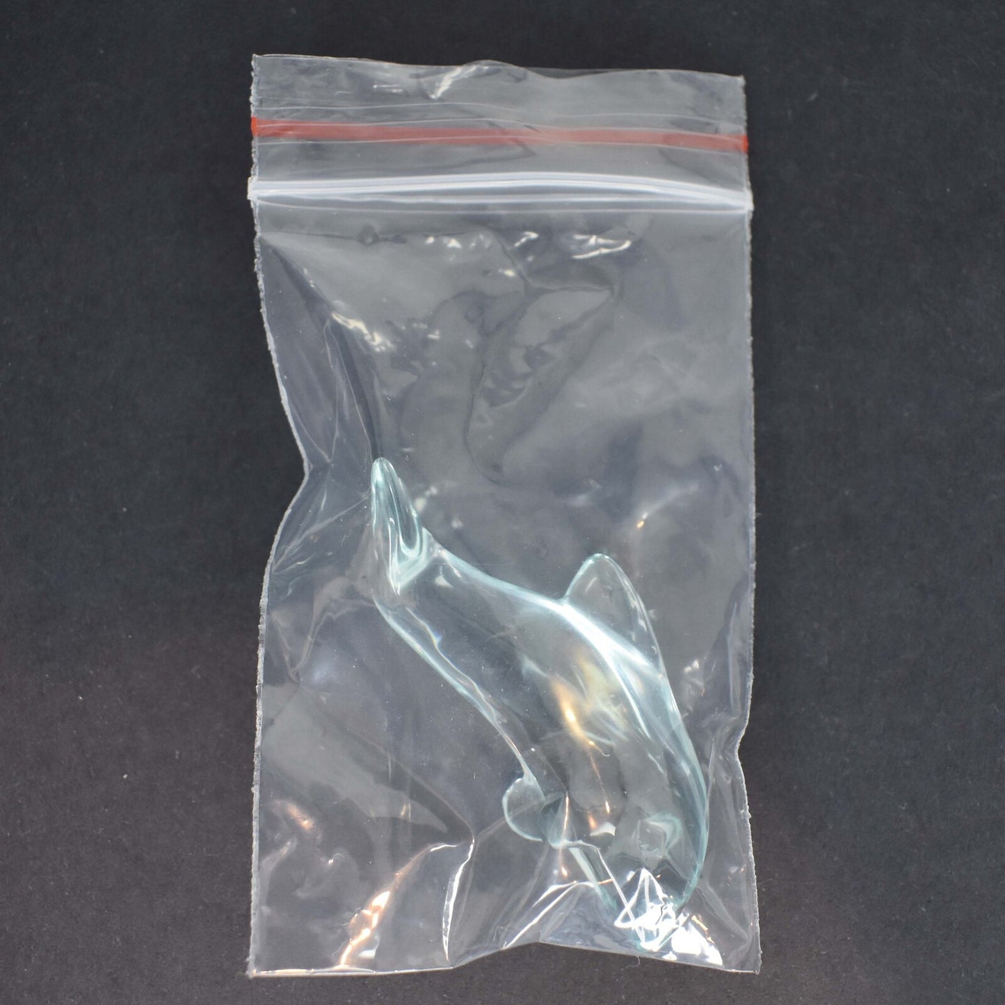 Light Blue Obsidian Dolphin Carving