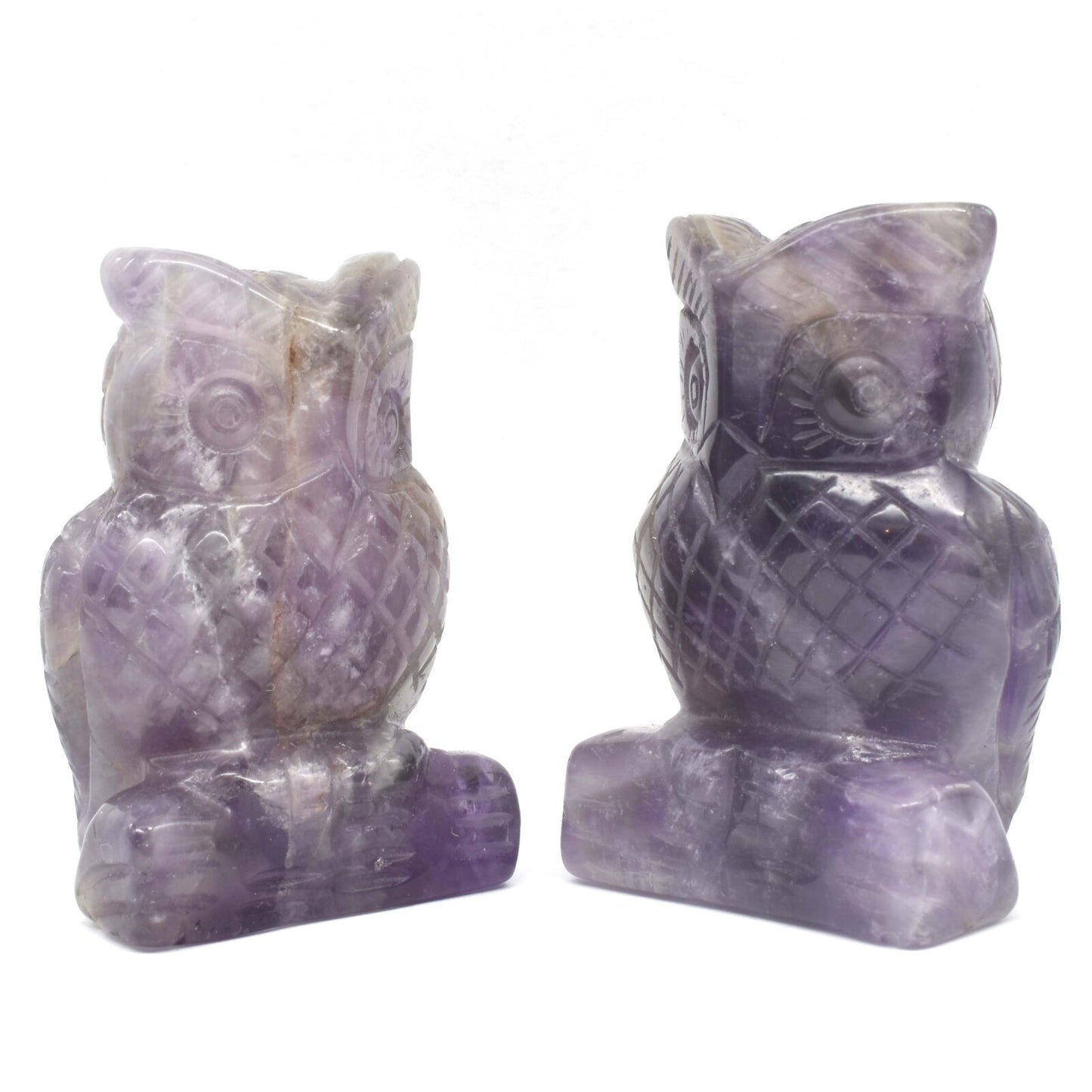 Amethyst Owl Carving