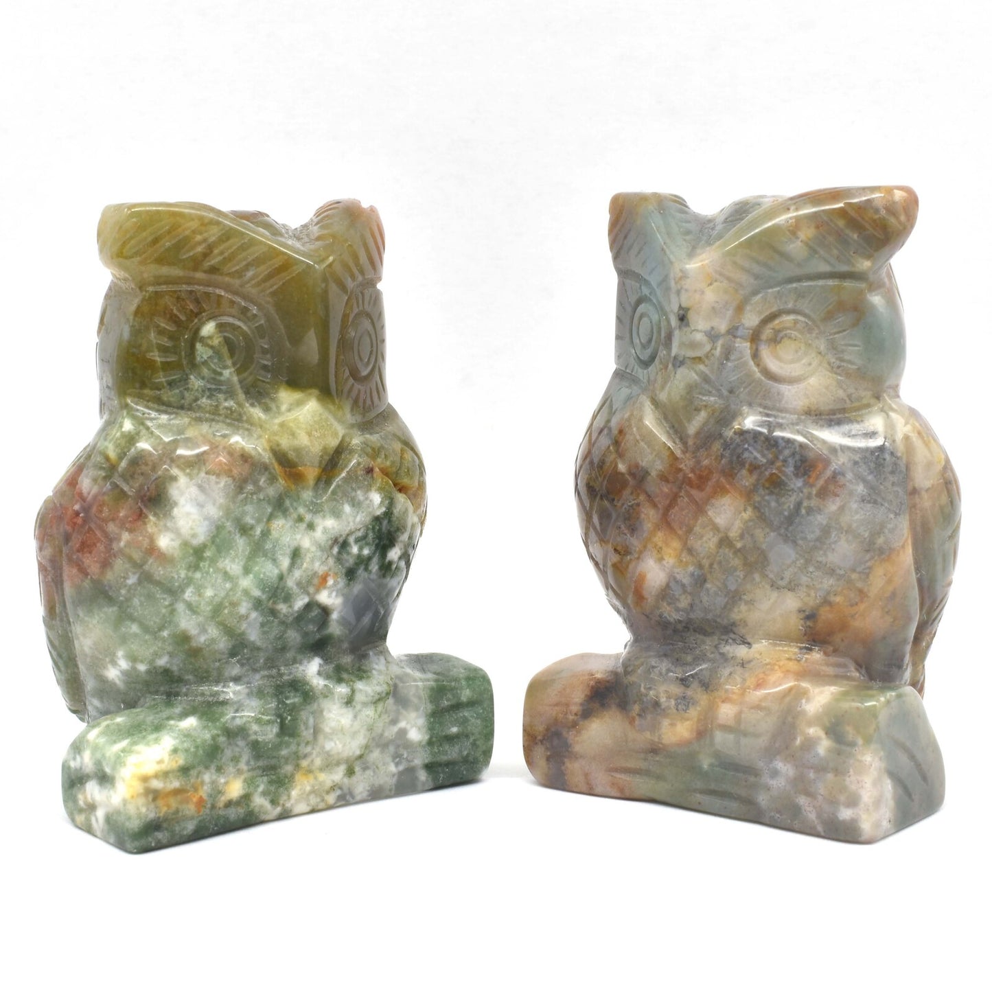 Fancy Jasper Owl Carving