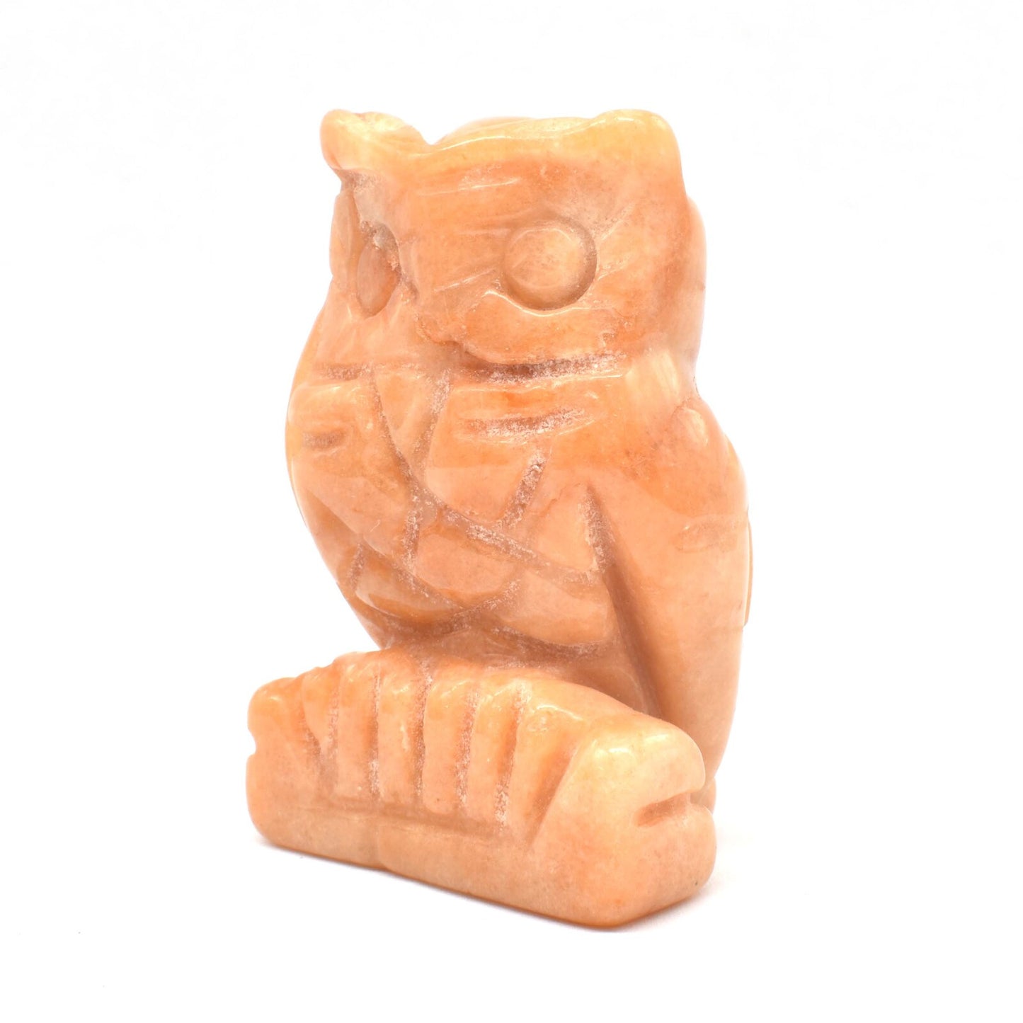 Orange Aventurine Owl Carving