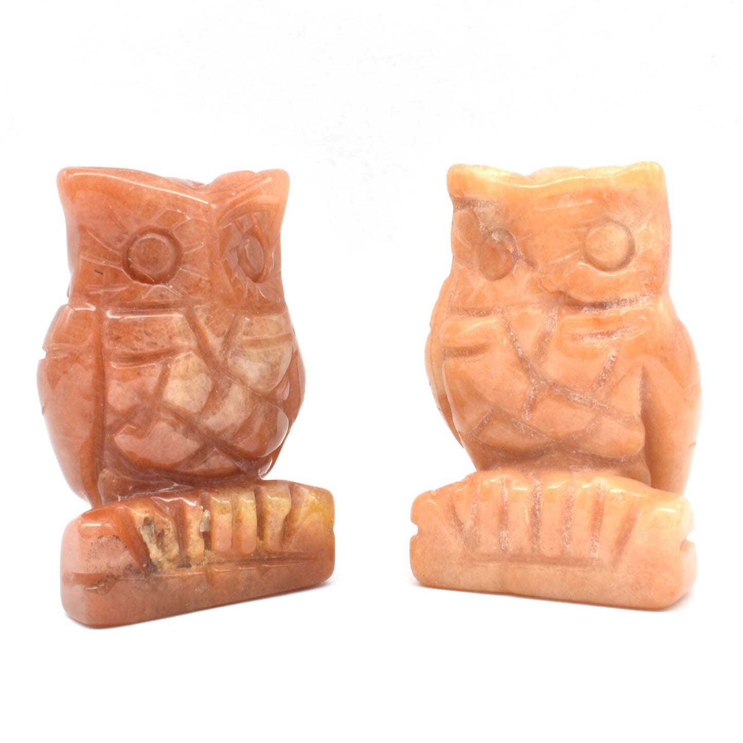 Orange Aventurine Owl Carving