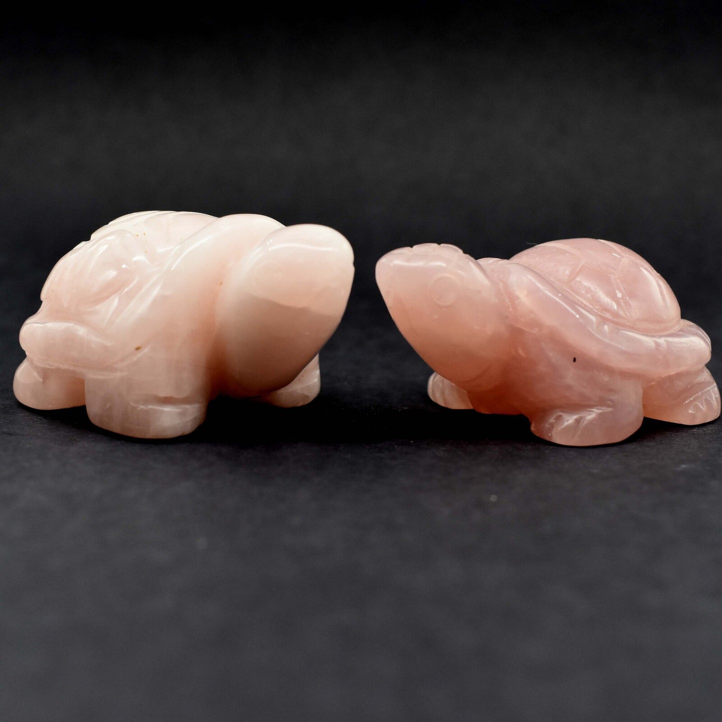Rose Quartz Turtle Carving