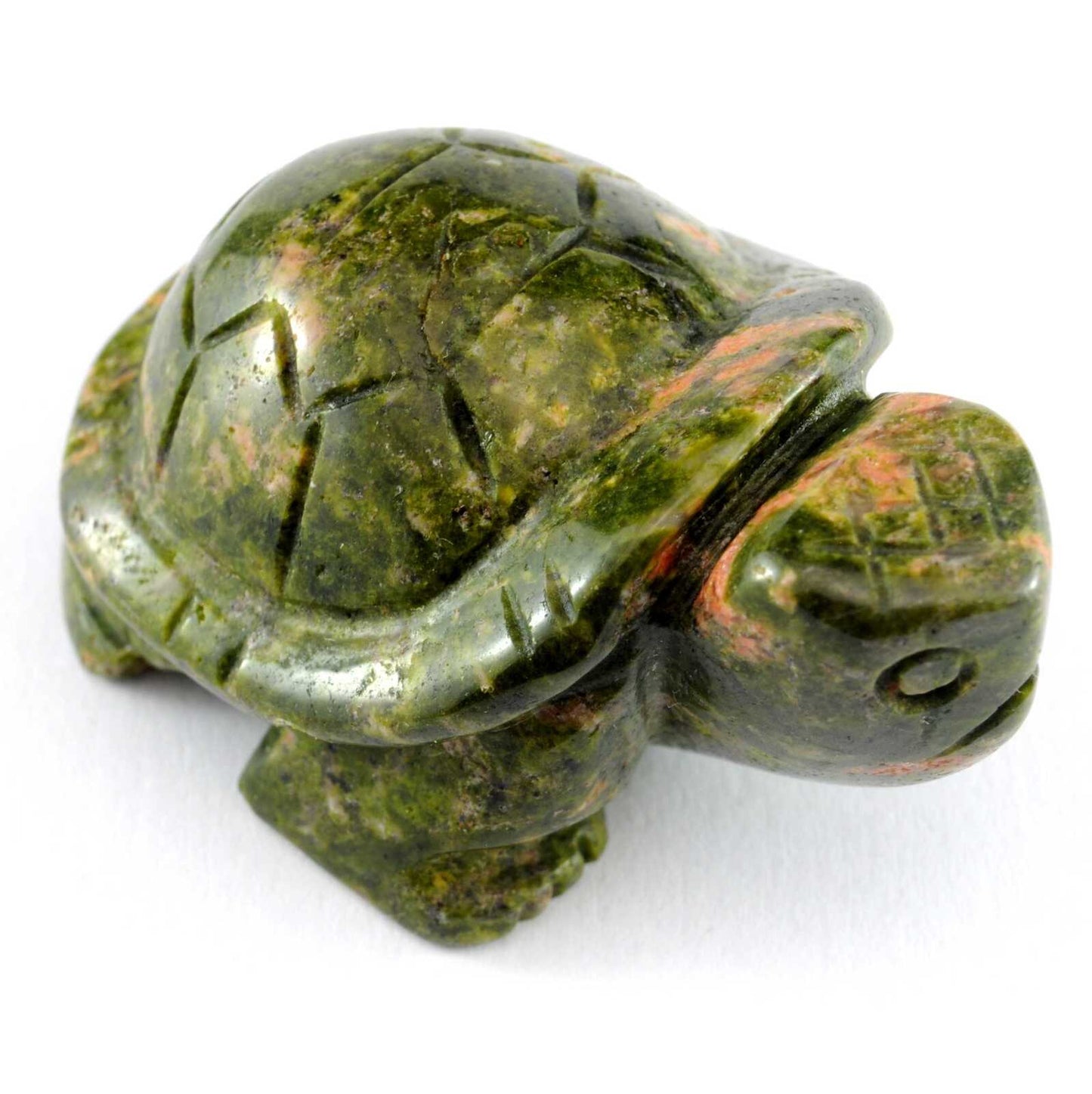 Unakite Turtle Carving