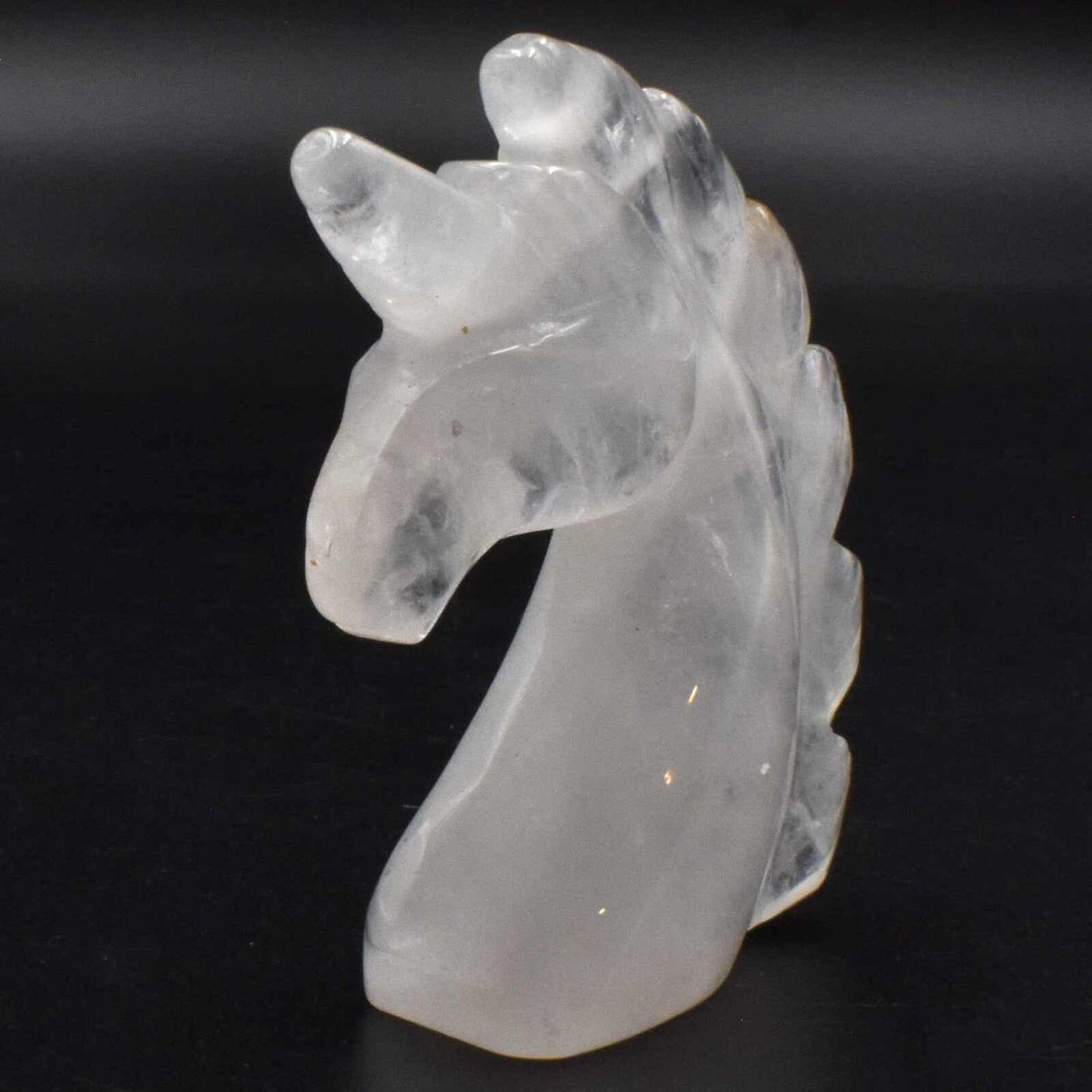 Clear Quartz Unicorn Carving