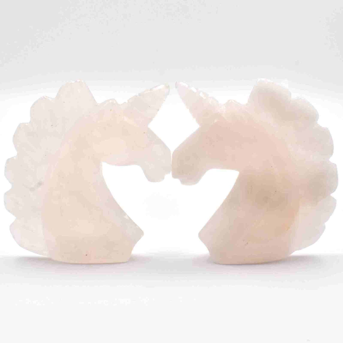 Pink Quartz Unicorn Carving