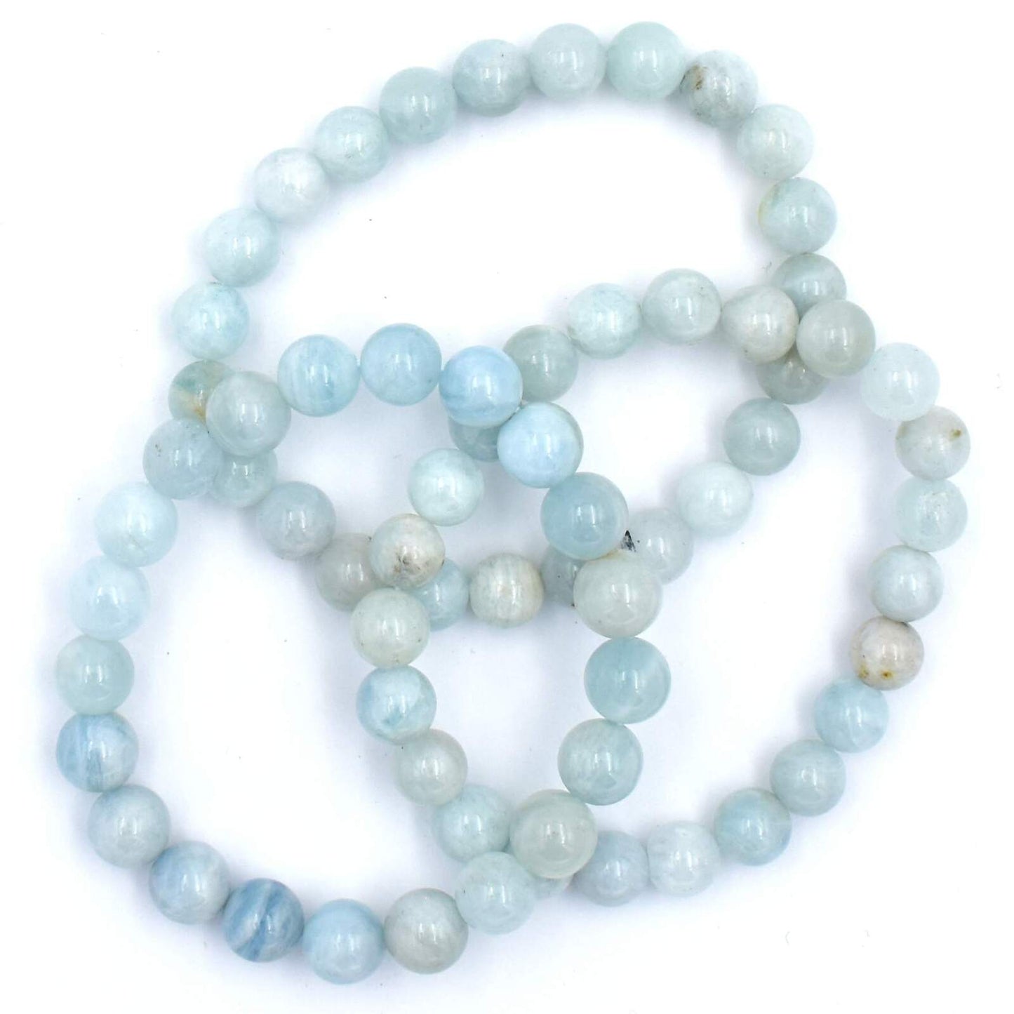 Aquamarine Bead Bracelet