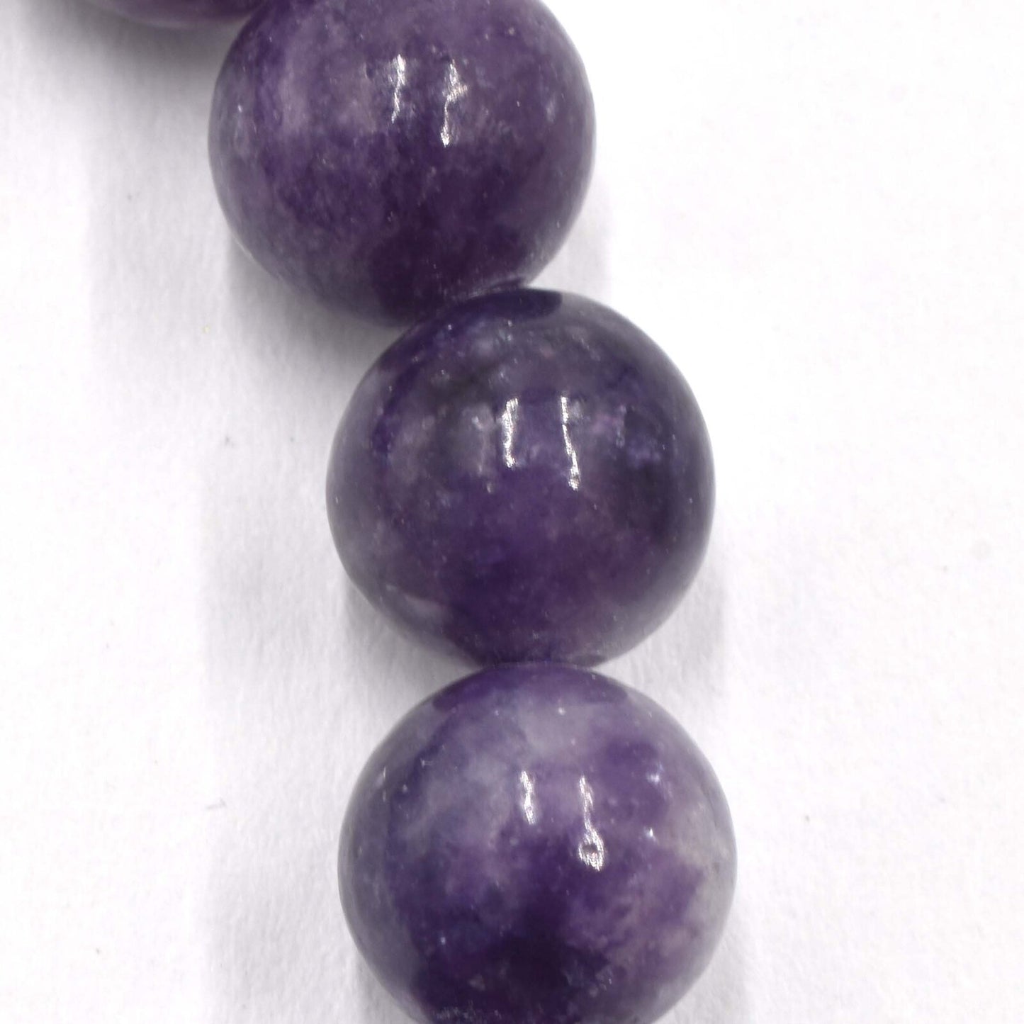 Purple Lepidolite Bead Bracelet