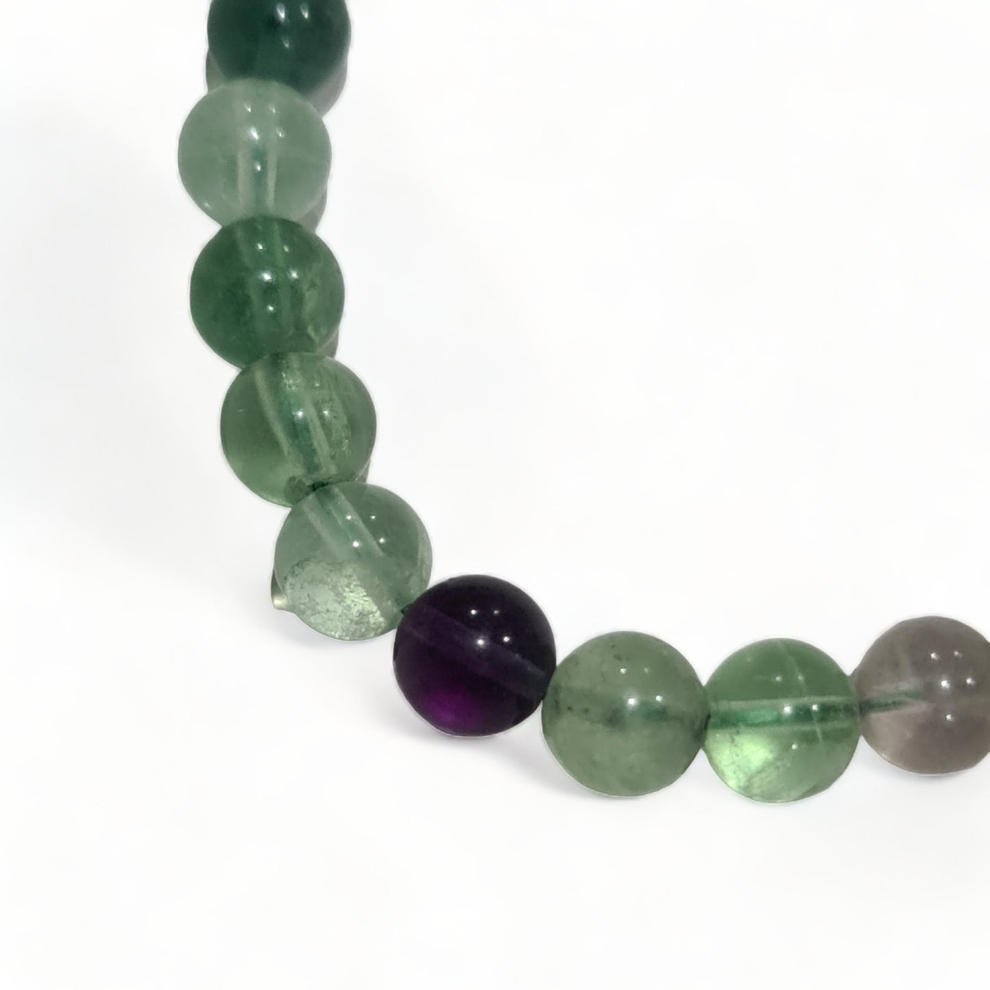 Rainbow Fluorite Bead Bracelet