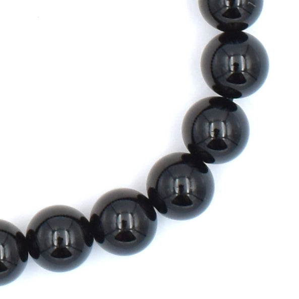 Black Sardonyx Bead Bracelet
