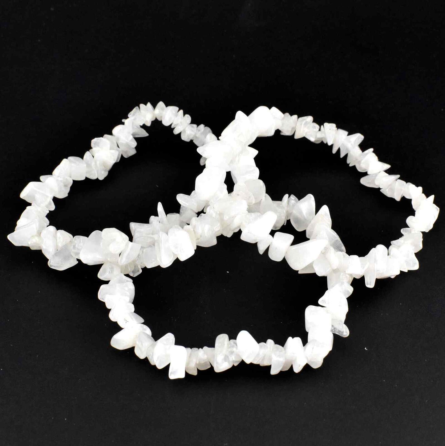 White Jade Chip Bracelet