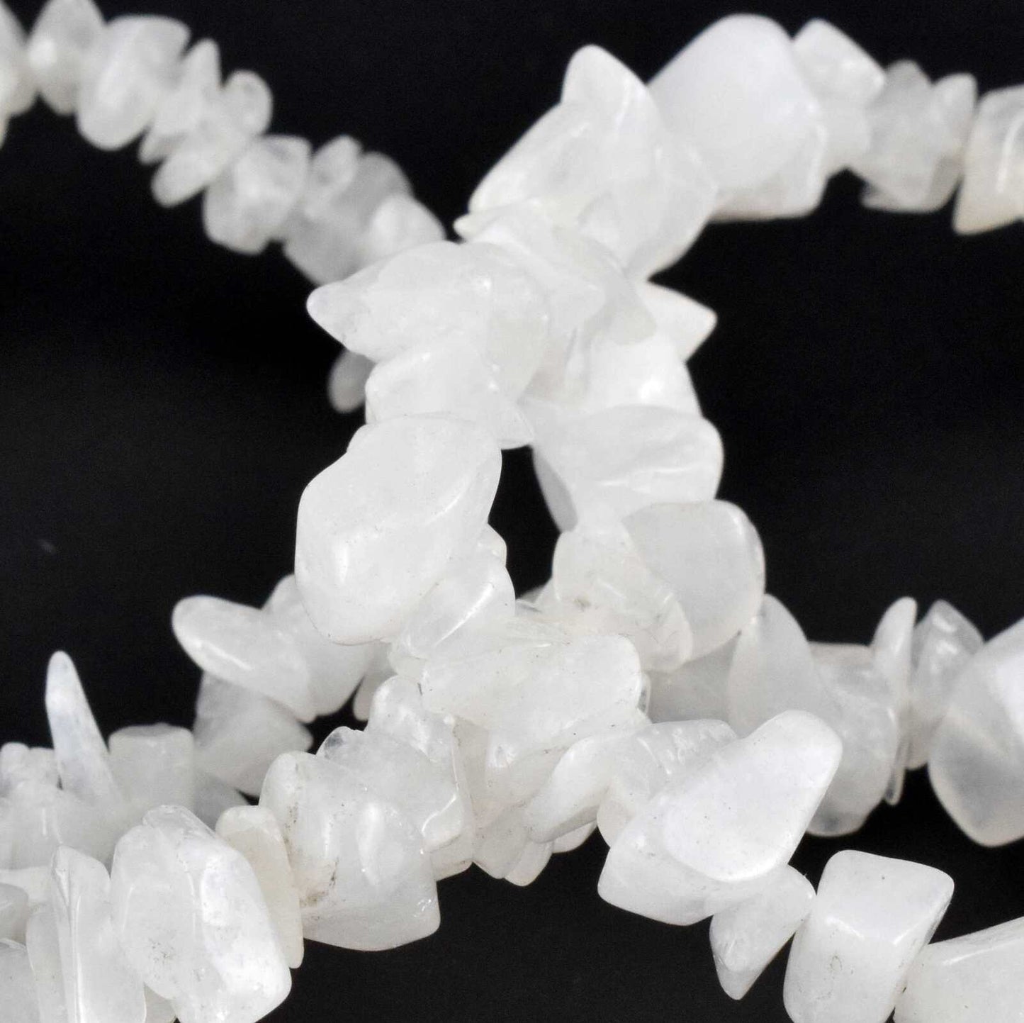 White Jade Chip Bracelet