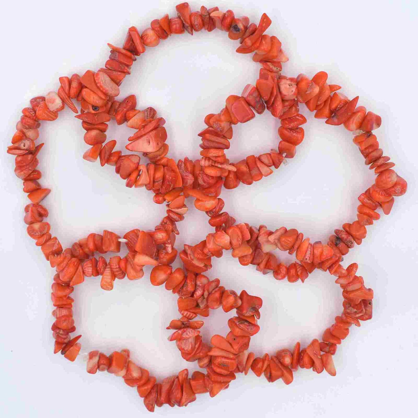 Red Coral Chip Bracelet