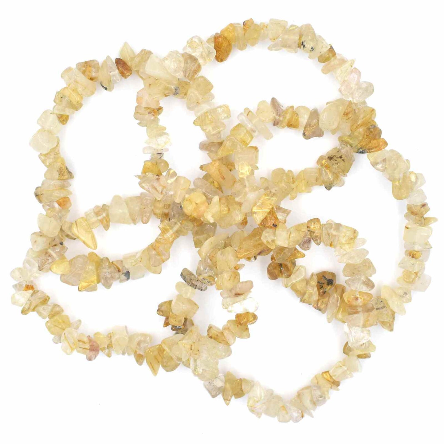 Golden Rutilated Quartz Chip Bracelet