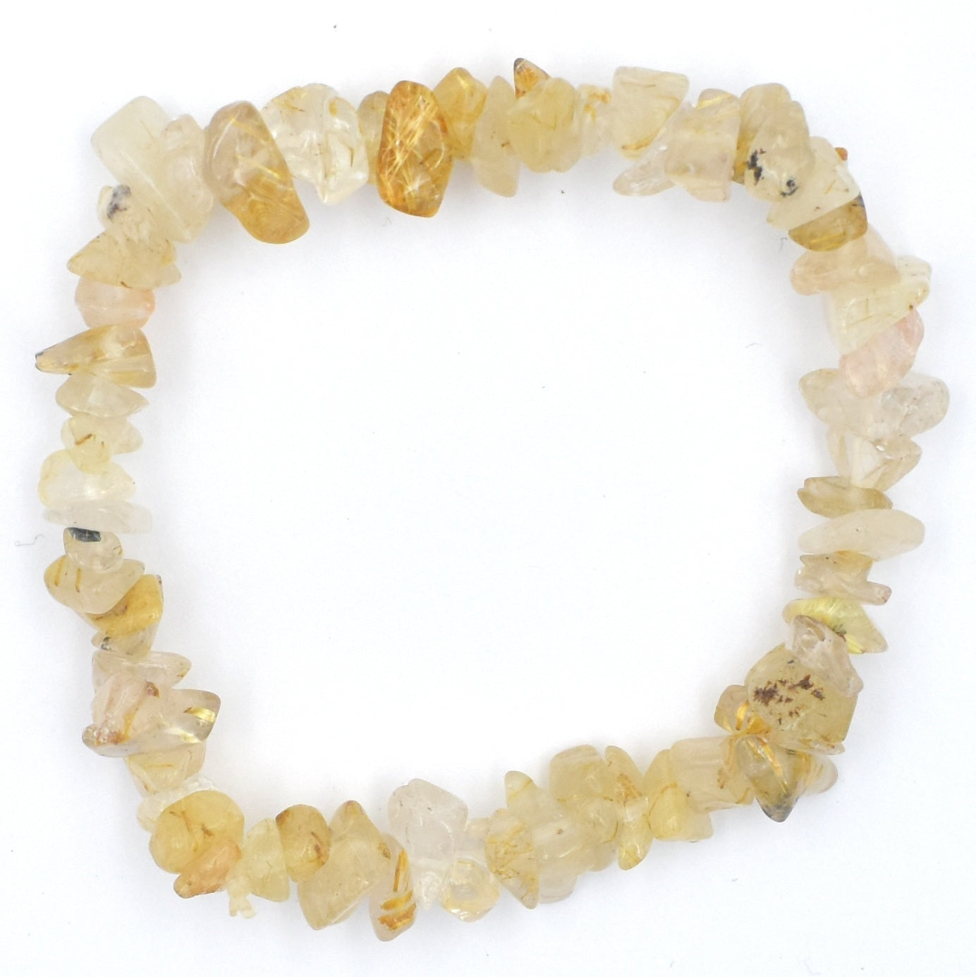 Golden Rutilated Quartz Chip Bracelet