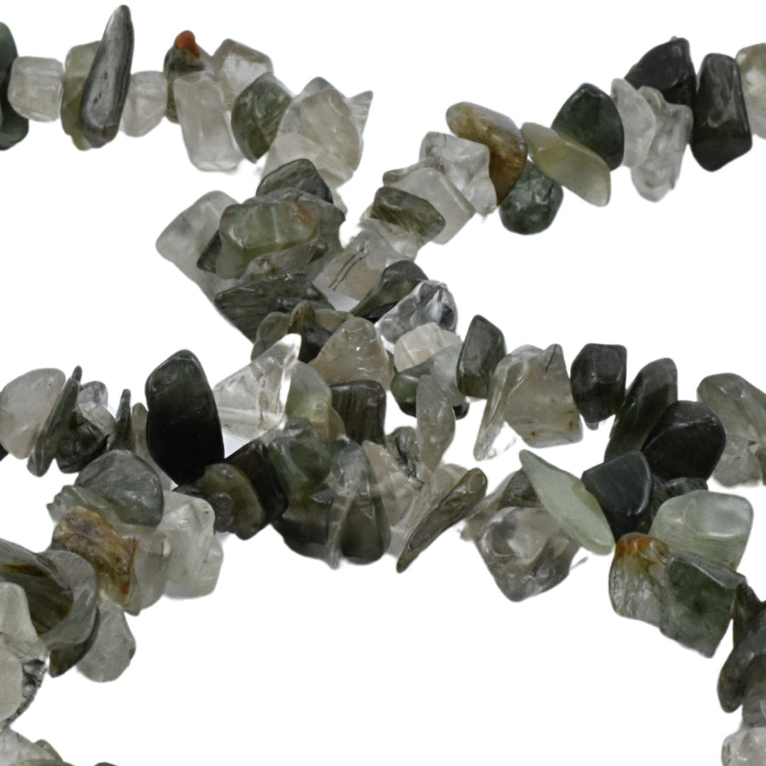 Green Rutilated Quartz Chip Bracelet
