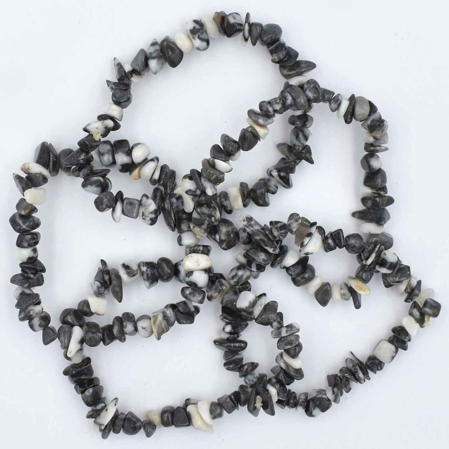Black & White Zebra Jasper Chip Bracelet
