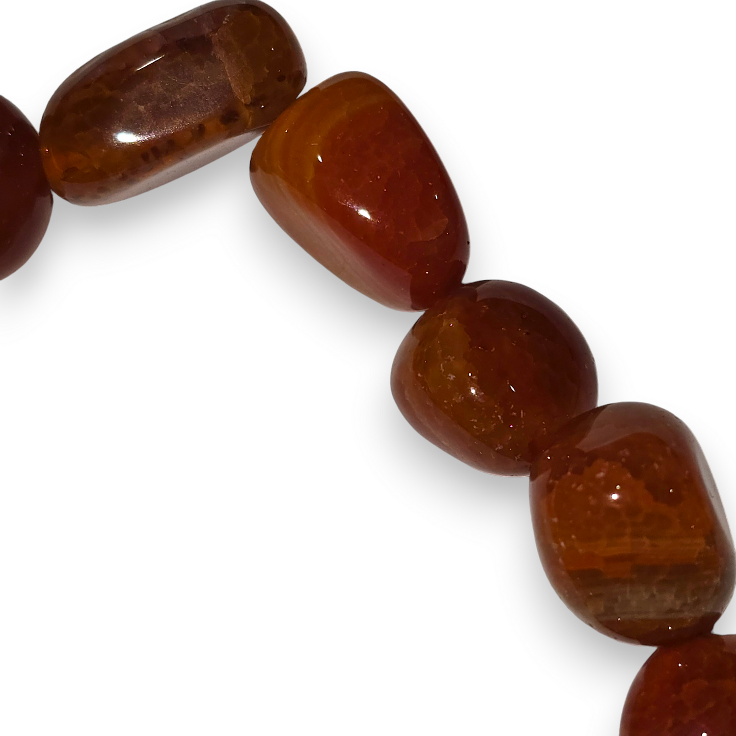 Fire Agate Tumbled Bracelet