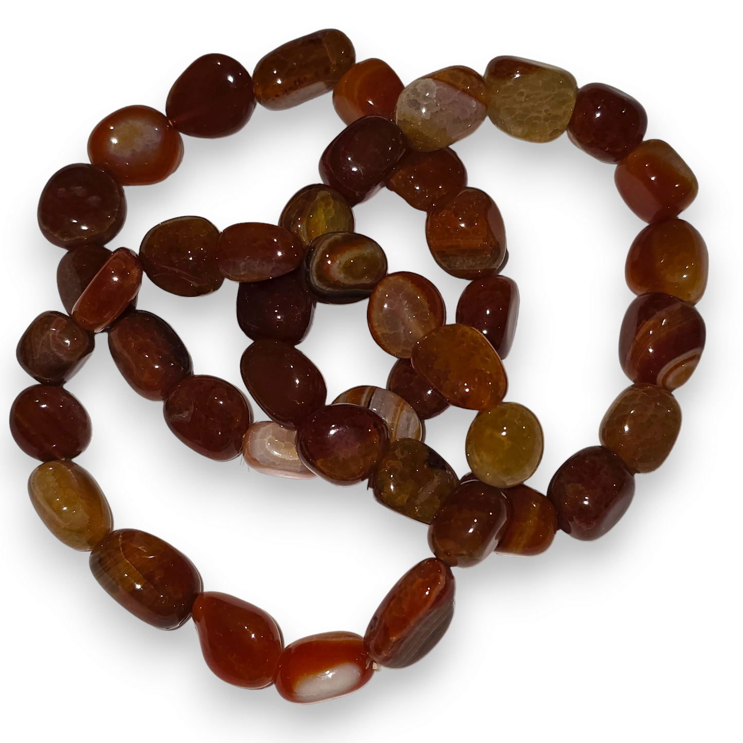 Fire Agate Tumbled Bracelet