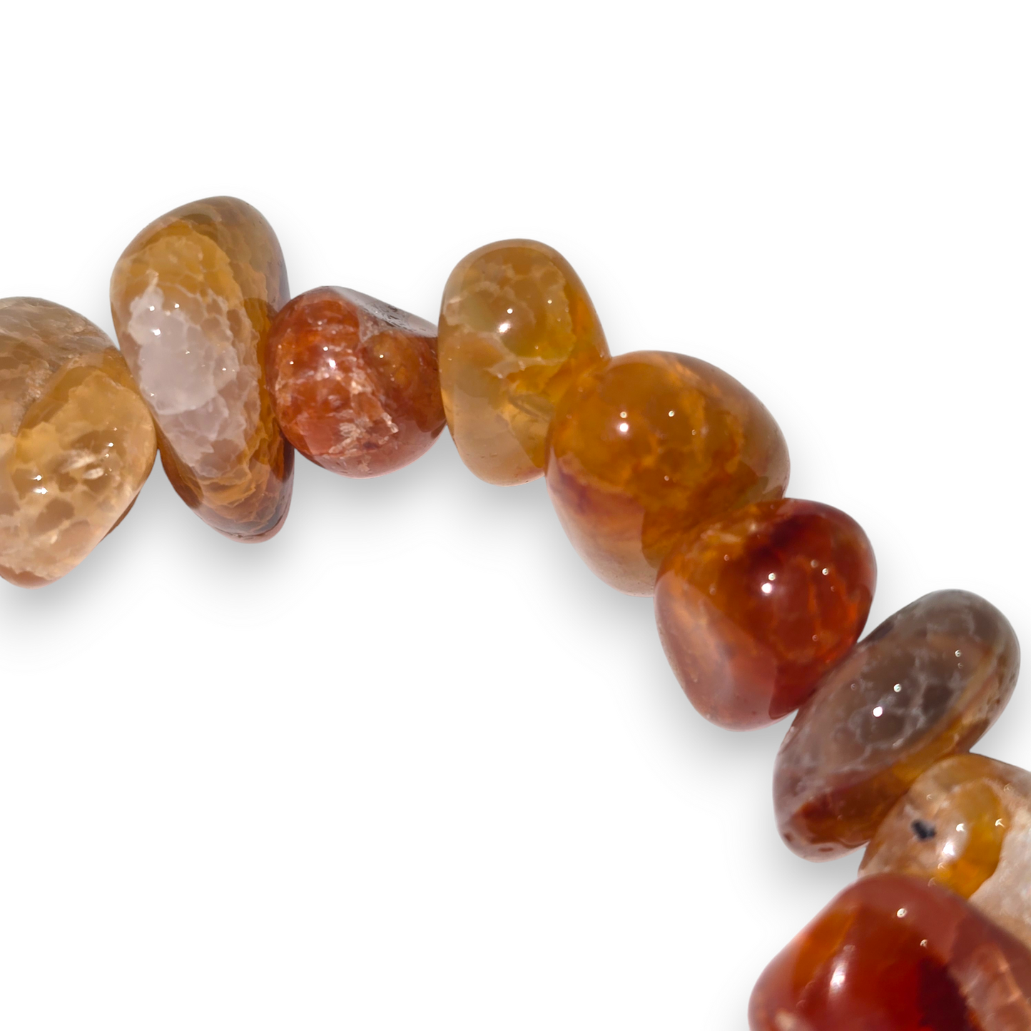 Fire Agate Tumbled Bracelet