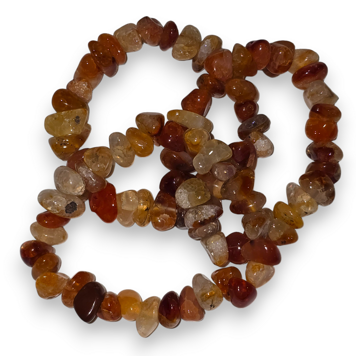Fire Agate Tumbled Bracelet