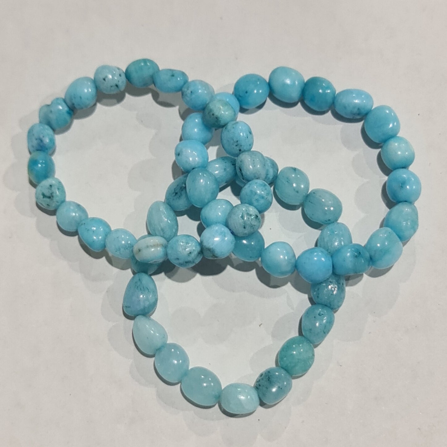 Blue Aragonite Tumbled Bracelet