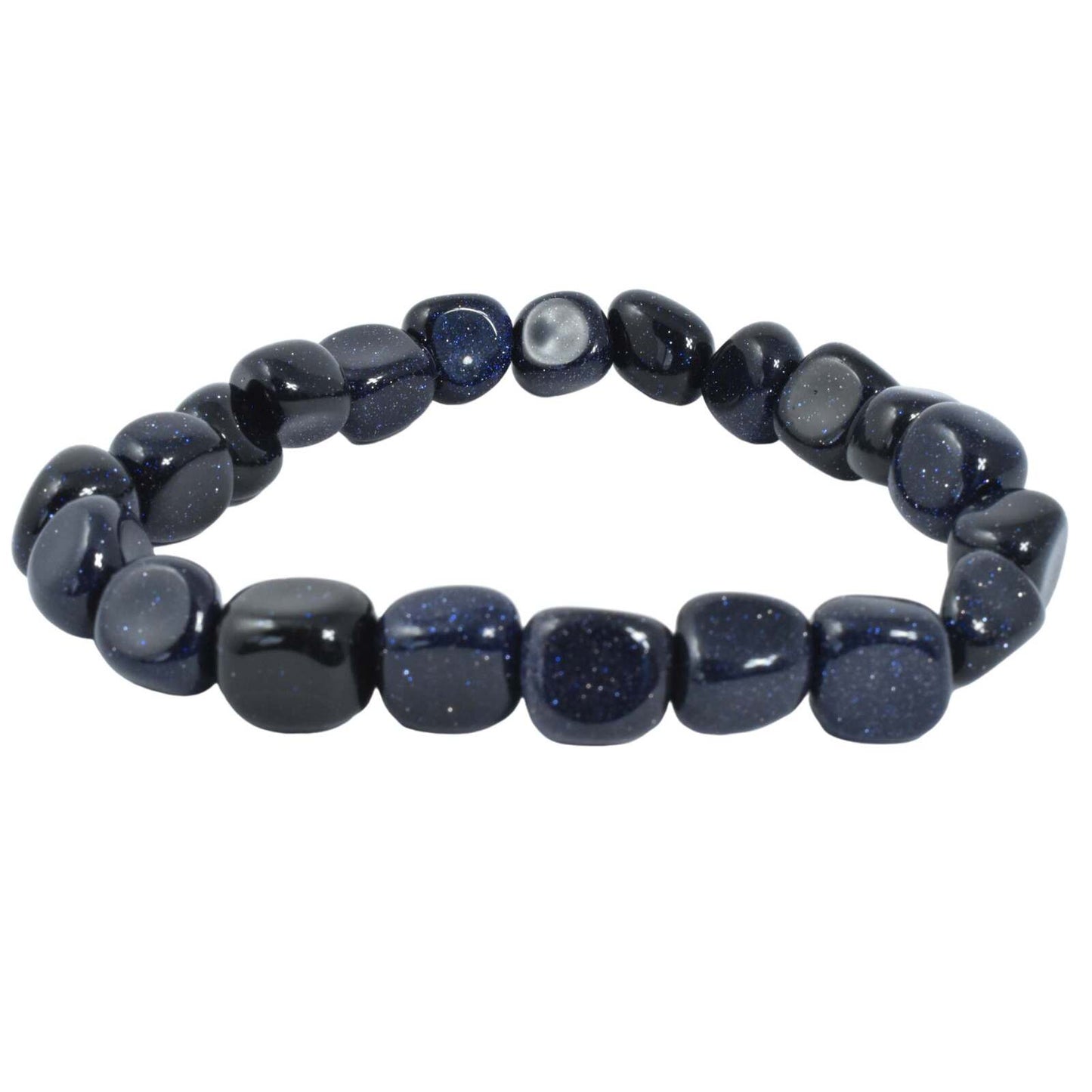 Blue Goldstone Tumbled Bracelet