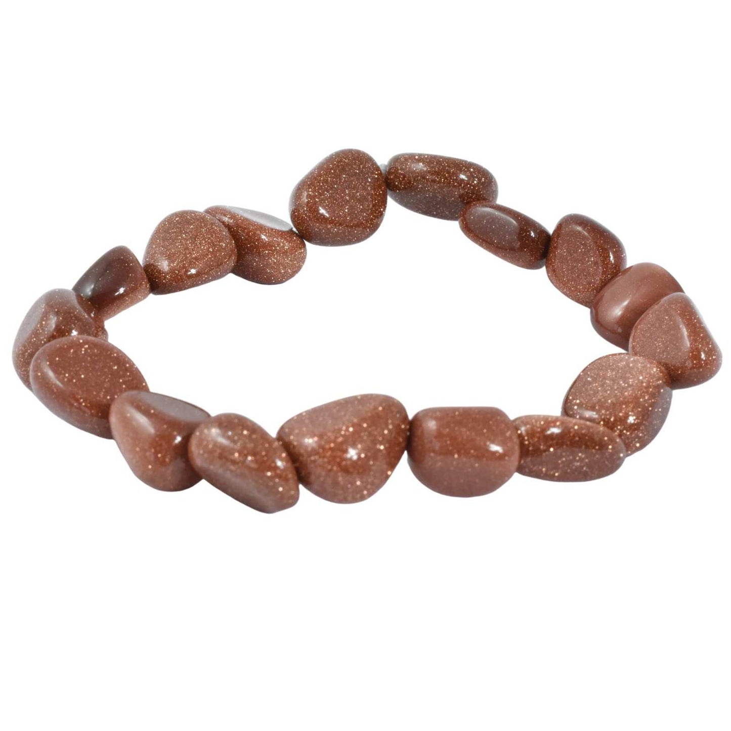 Gold Goldstone Tumbled Bracelet