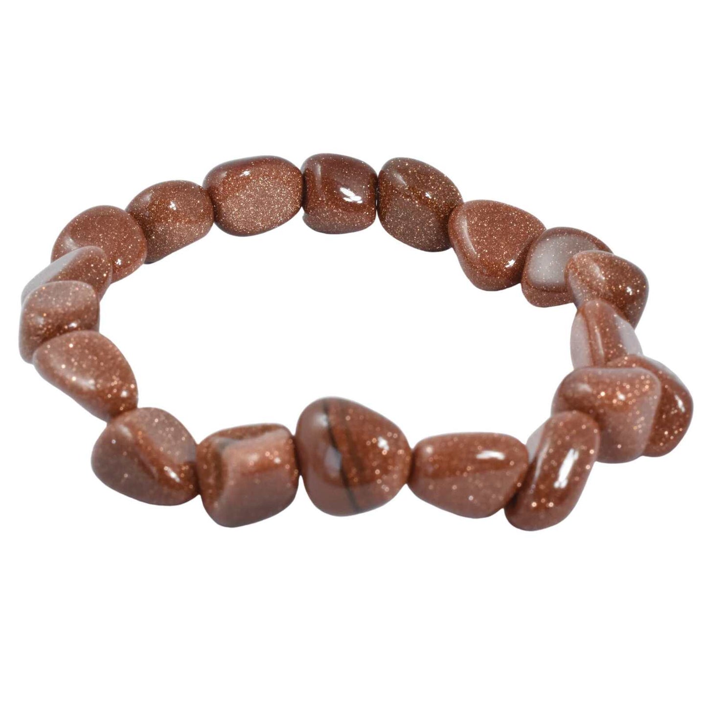 Gold Goldstone Tumbled Bracelet