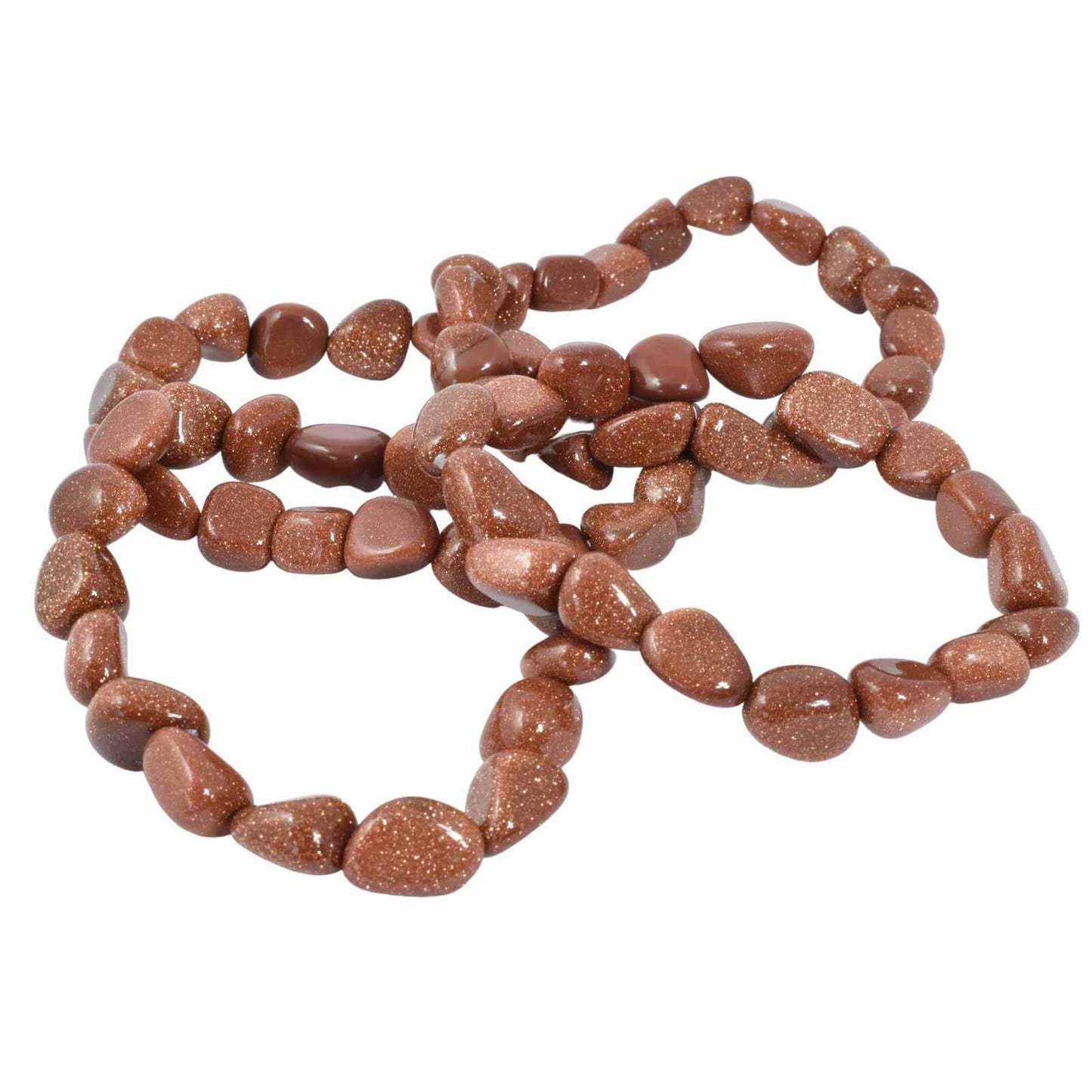 Gold Goldstone Tumbled Bracelet