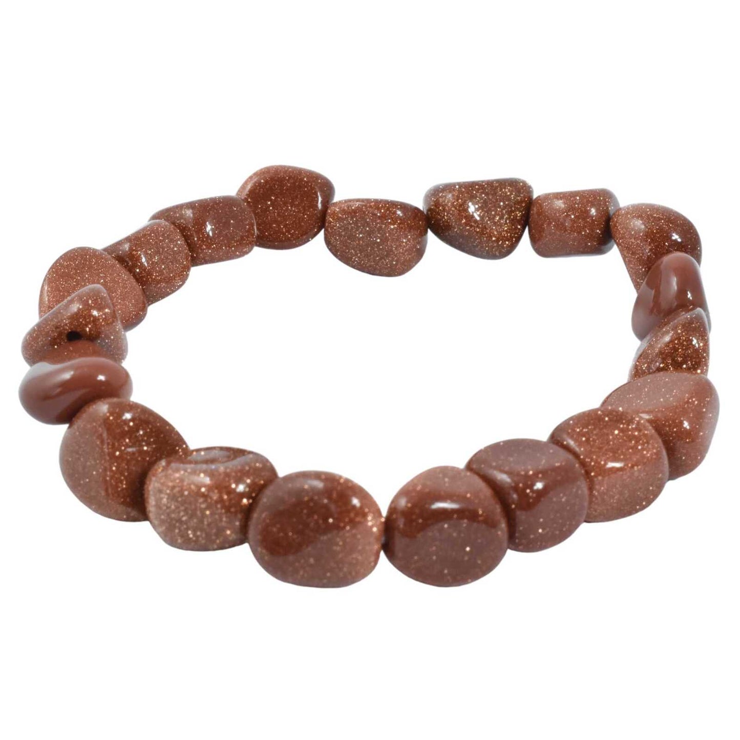 Gold Goldstone Tumbled Bracelet