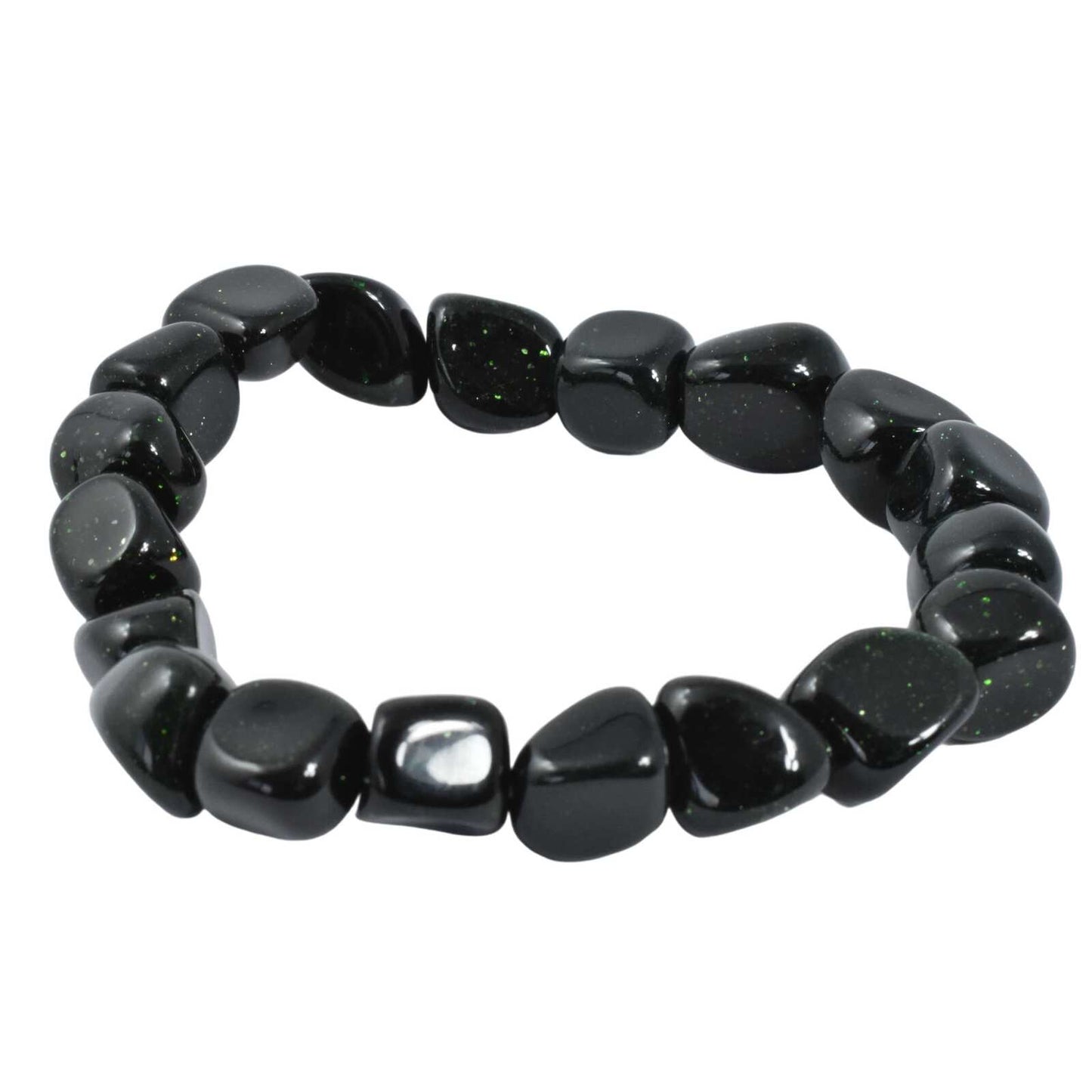 Green Goldstone Tumbled Bracelet