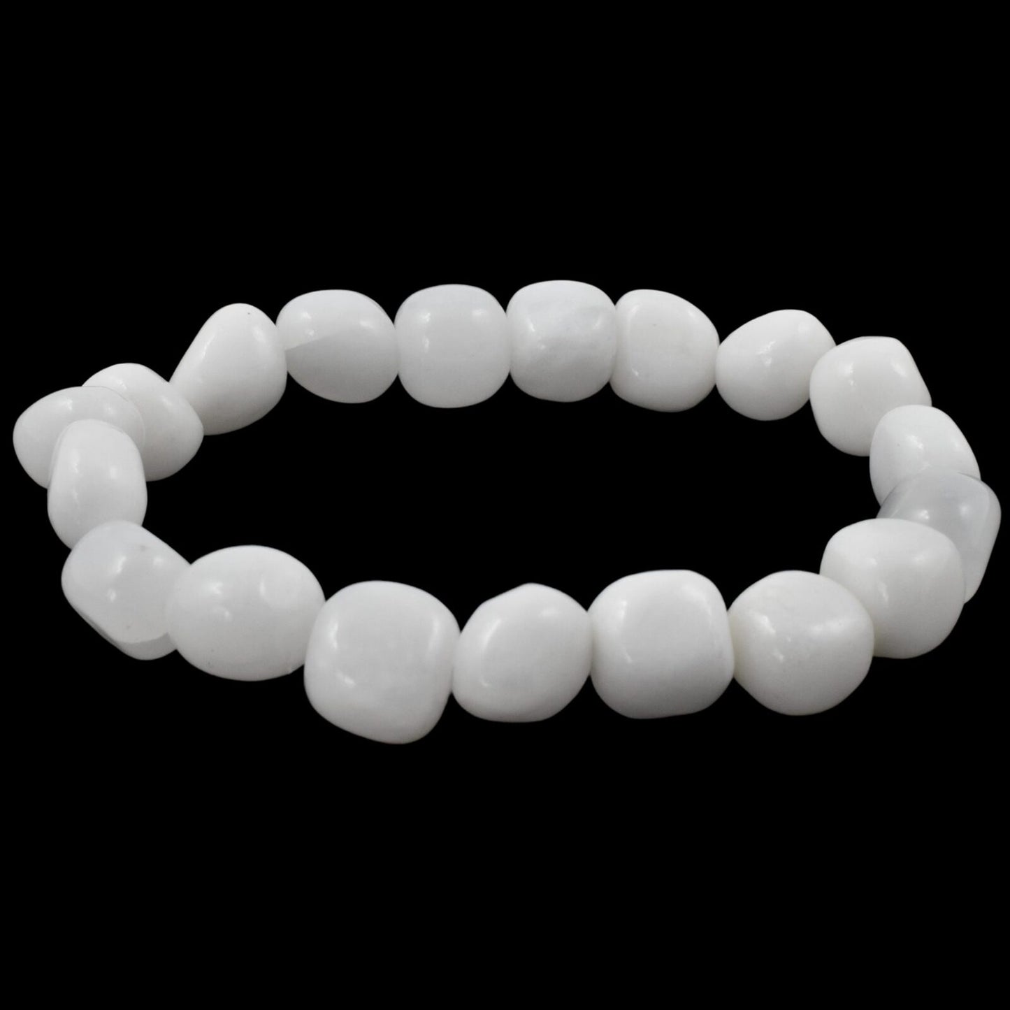 White Jade Tumbled Bracelet