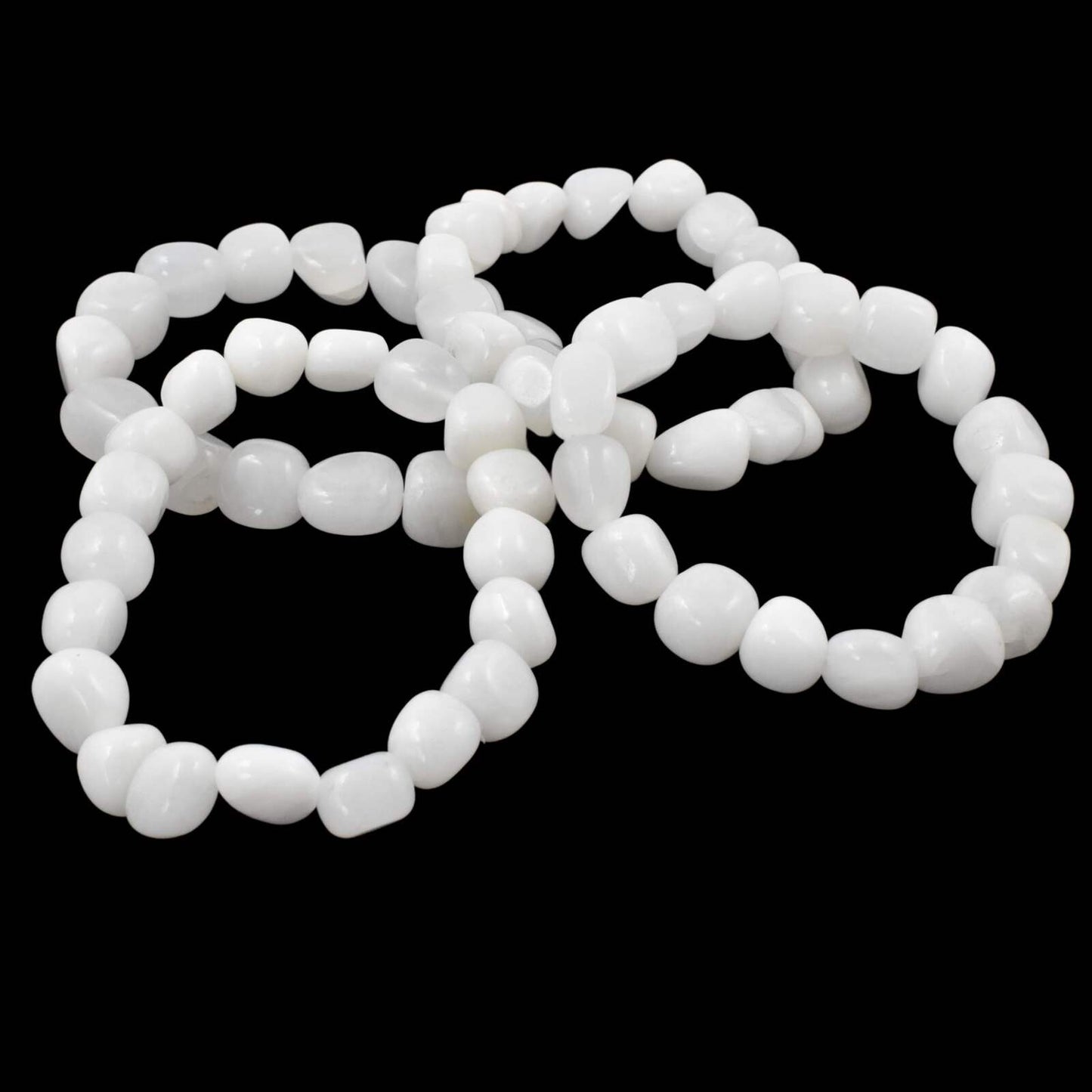 White Jade Tumbled Bracelet