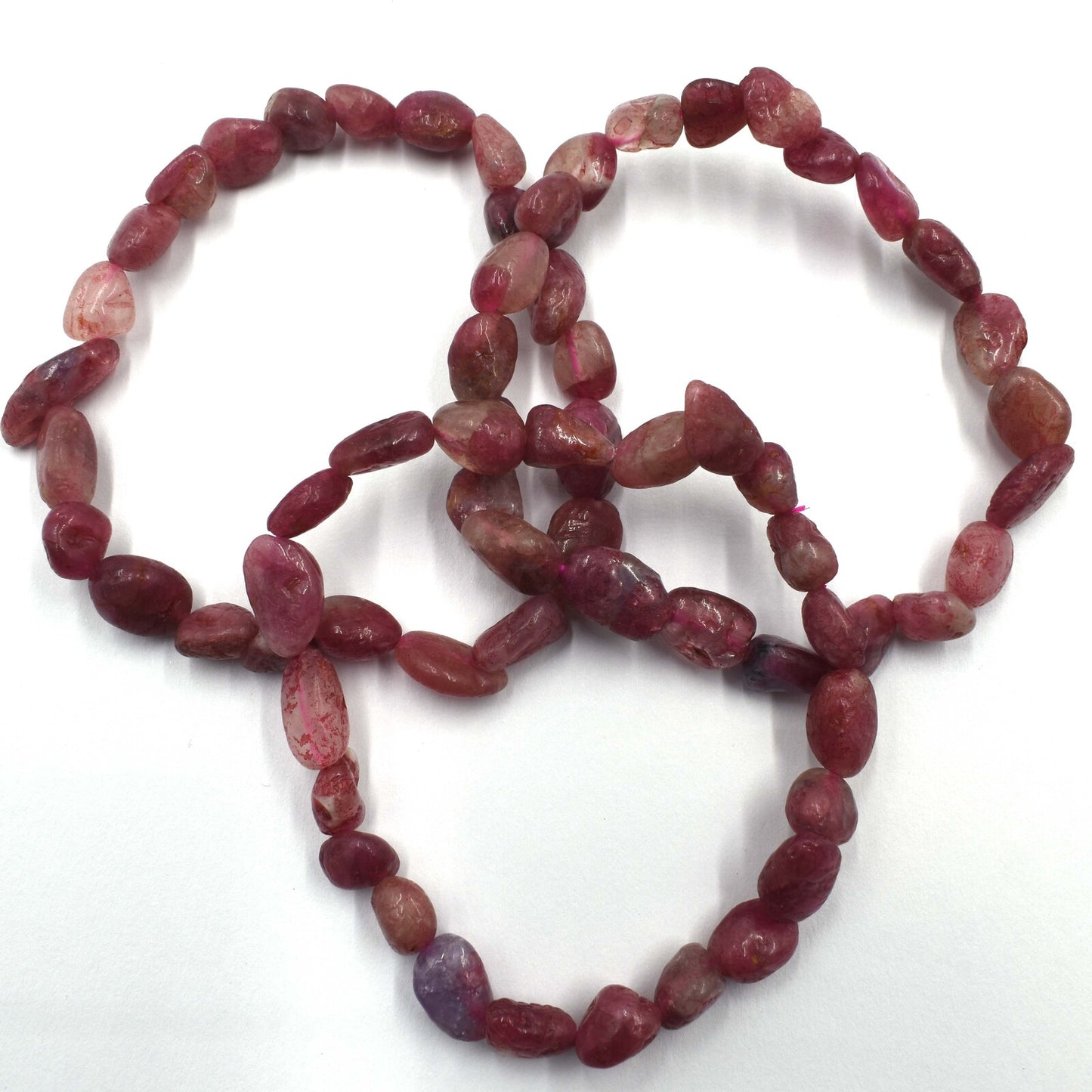 Pink Tourmaline Tumbled Bracelet