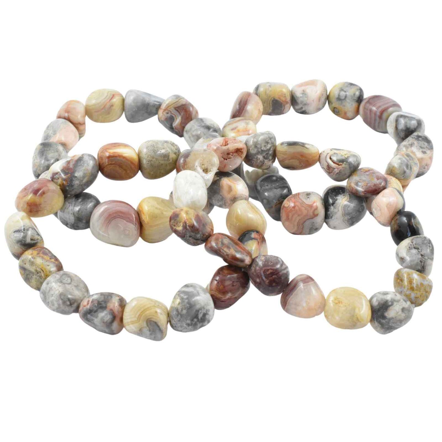 Crazy Lace Agate Tumbled Bracelet