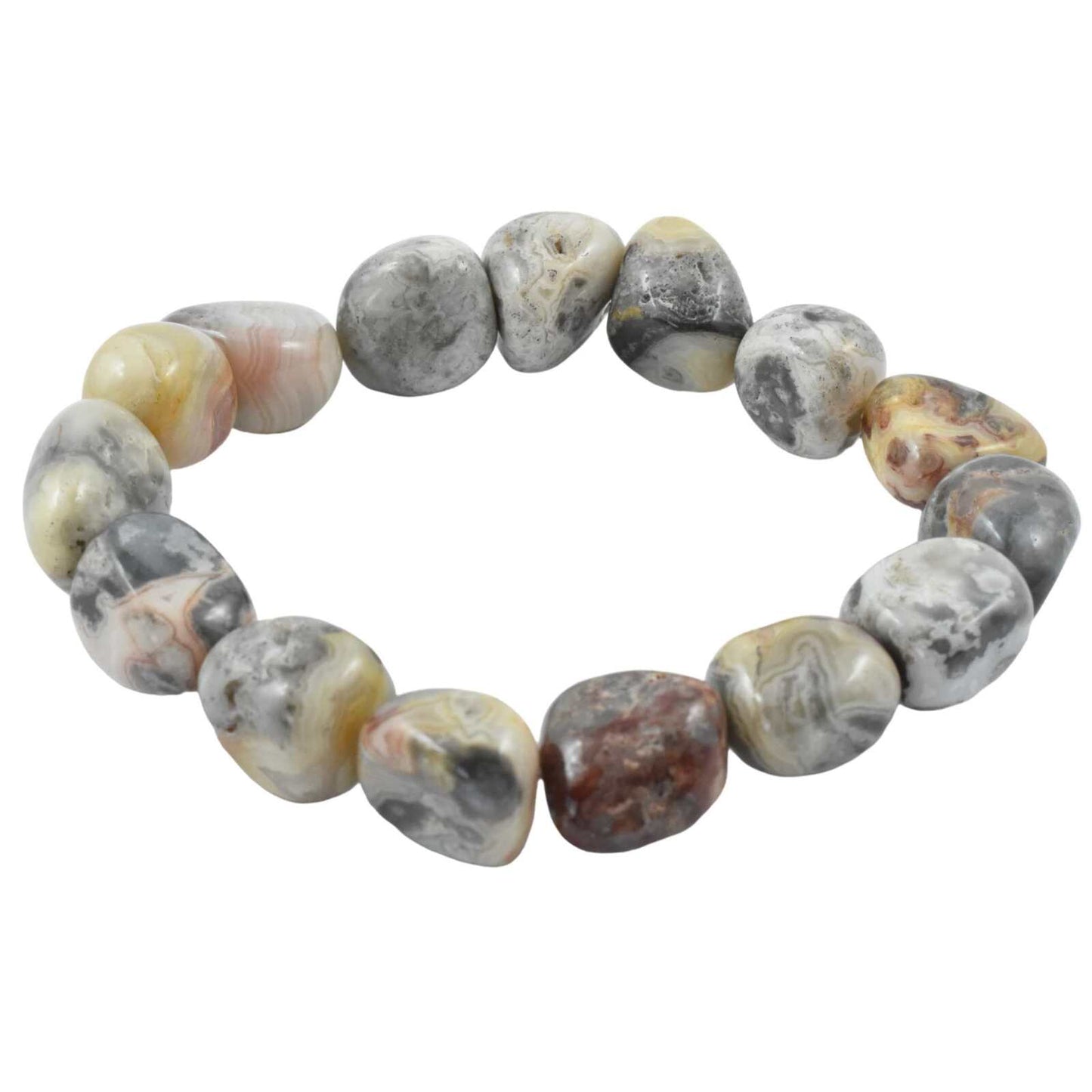 Crazy Lace Agate Tumbled Bracelet